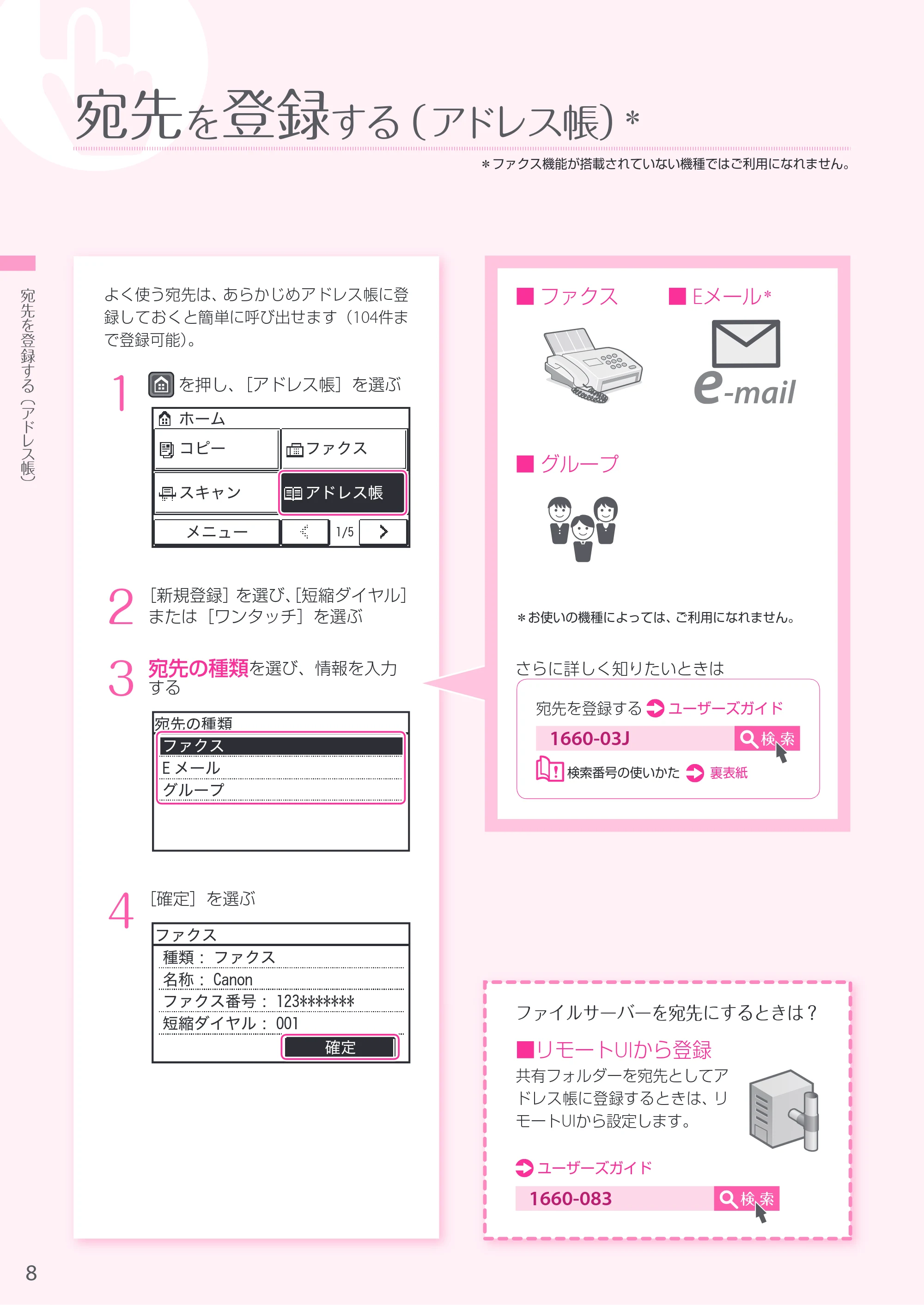 キヤノン MF269dw/MF266dn/MF265dw/MF264dw/MF262dw かんたん操作ガイド 2020年6月4日掲載（PDF：6.15MB） — 原本ページ — 8ページ