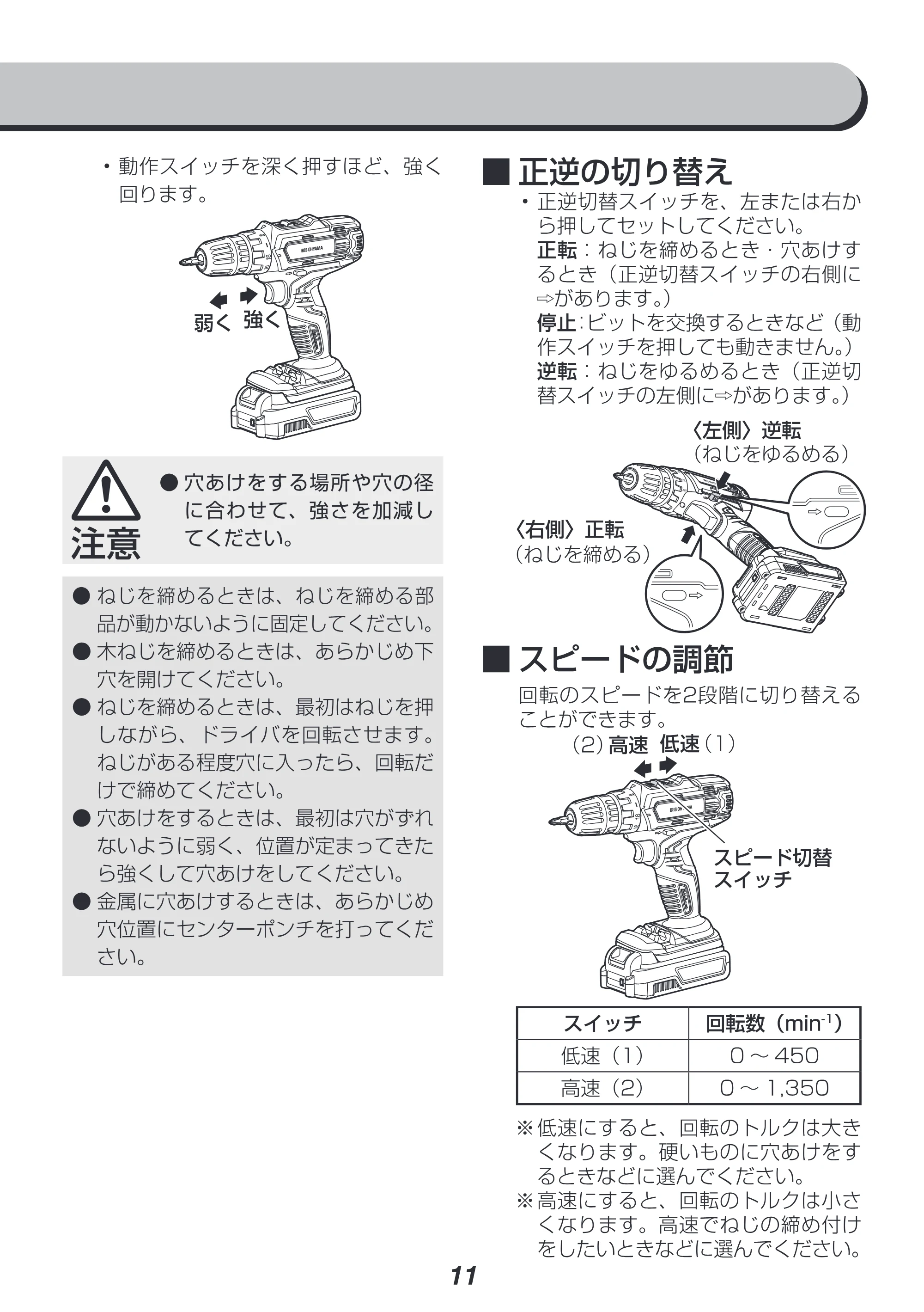 アイリスオーヤマ JCD25-Z 取扱説明書 — 原本ページ — 11ページ