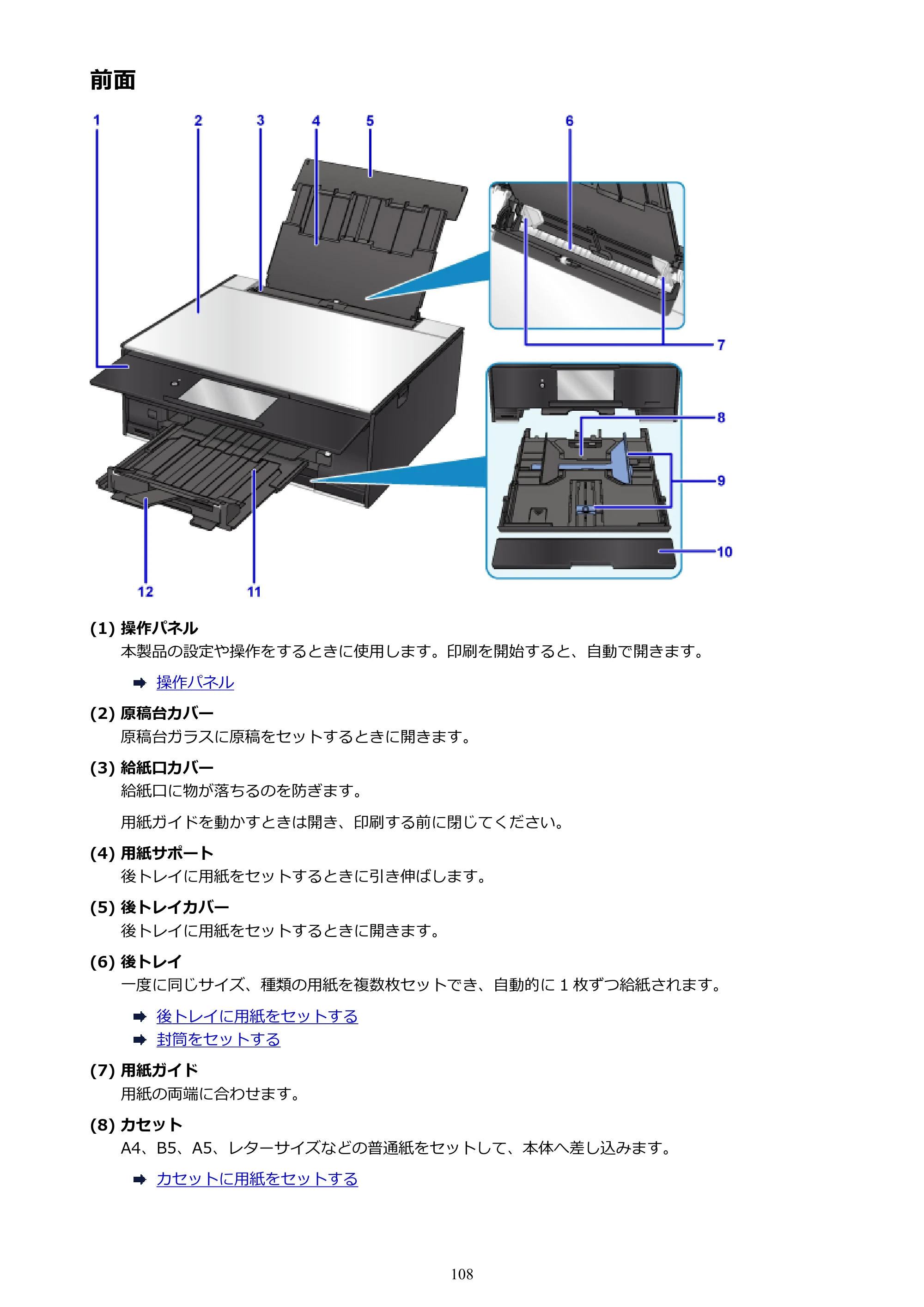 キヤノン PIXUS TS9030 電子マニュアル PDF版（Mac版）（PDF：16.3MB） — 前面 — 原本ページ — 108ページ