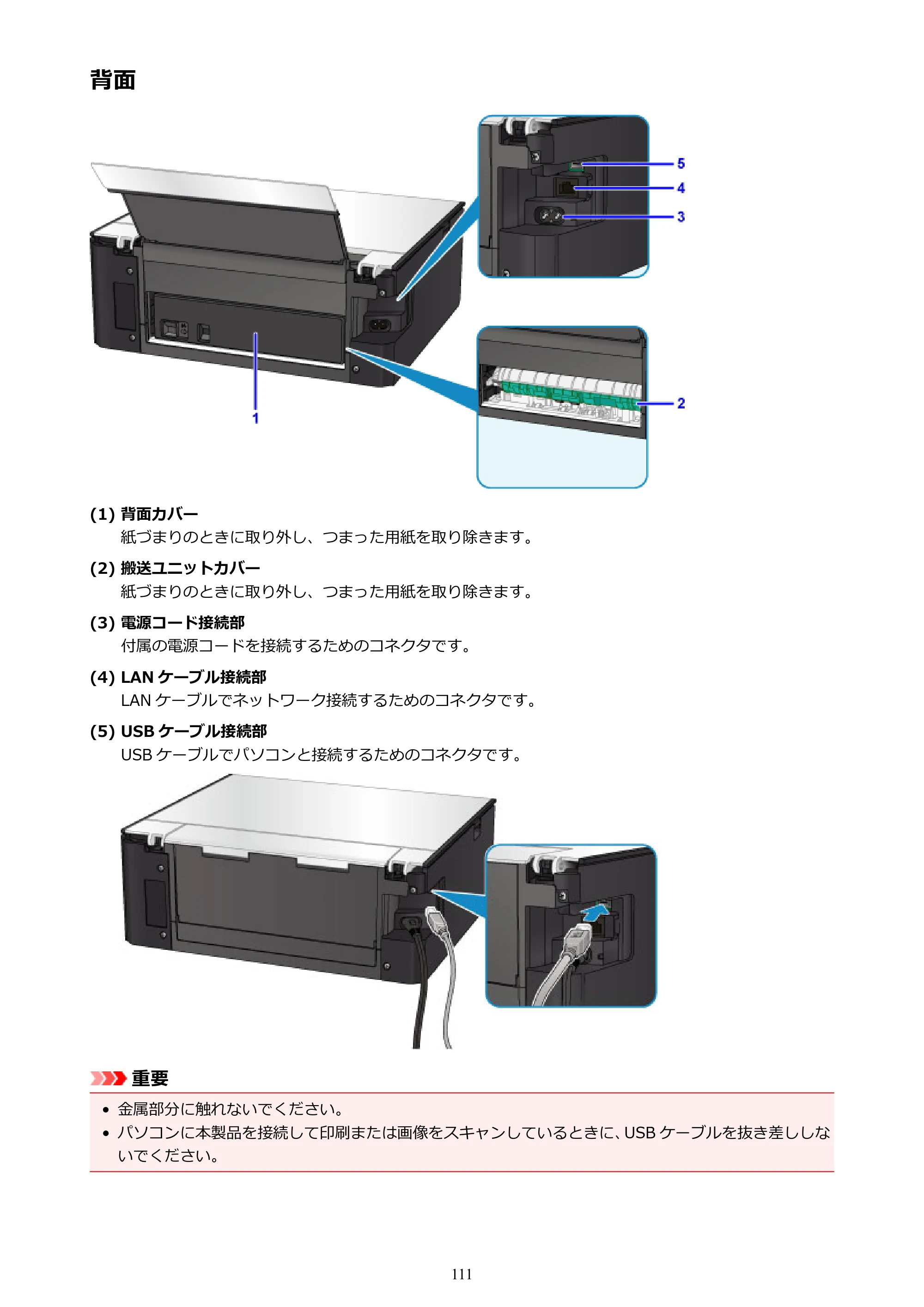 キヤノン PIXUS TS9030 電子マニュアル PDF版（Mac版）（PDF：16.3MB） — 背面 — 原本ページ — 111ページ