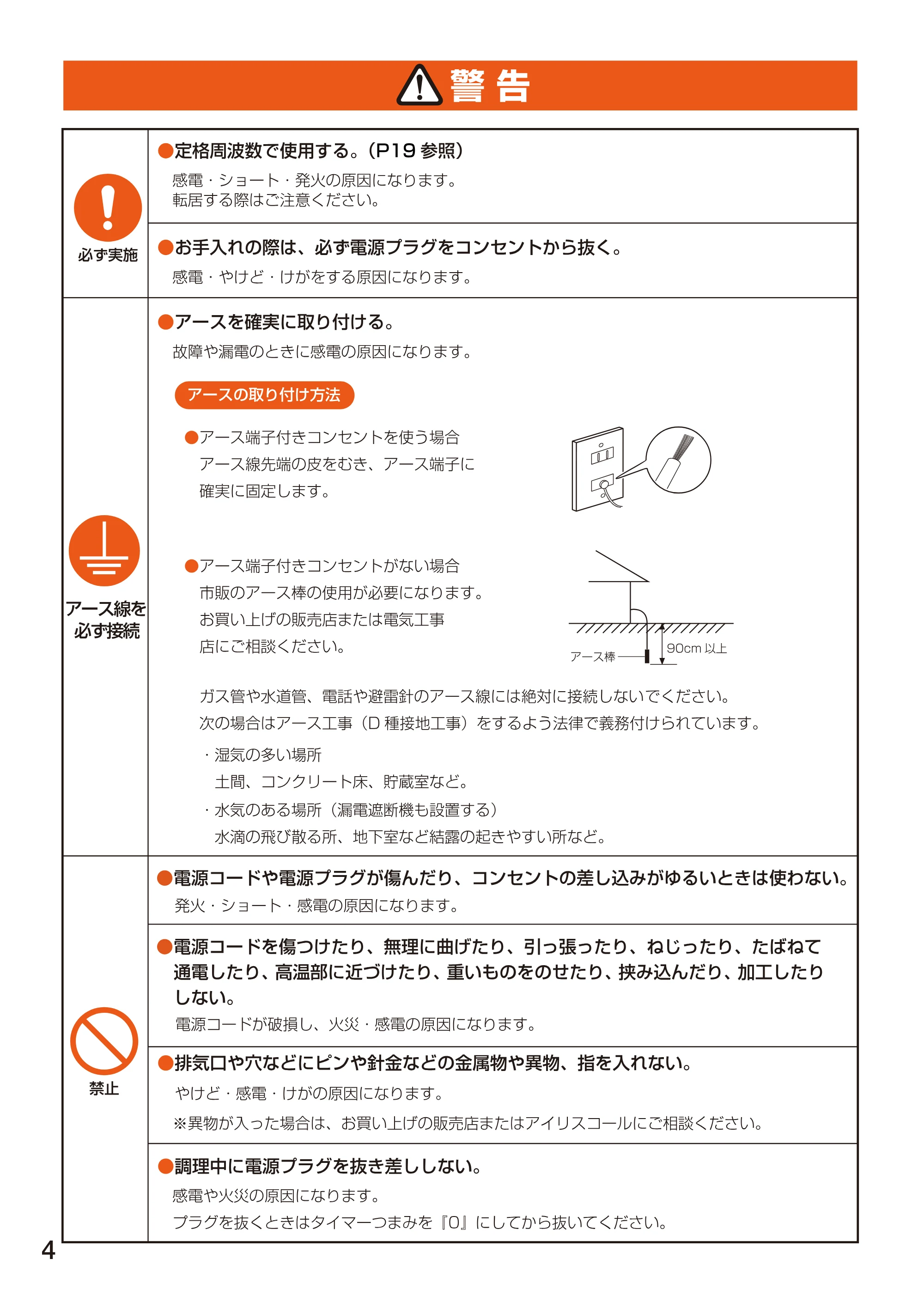 アイリスオーヤマ EMO-705F 取扱説明書 — 原本ページ — 4ページ