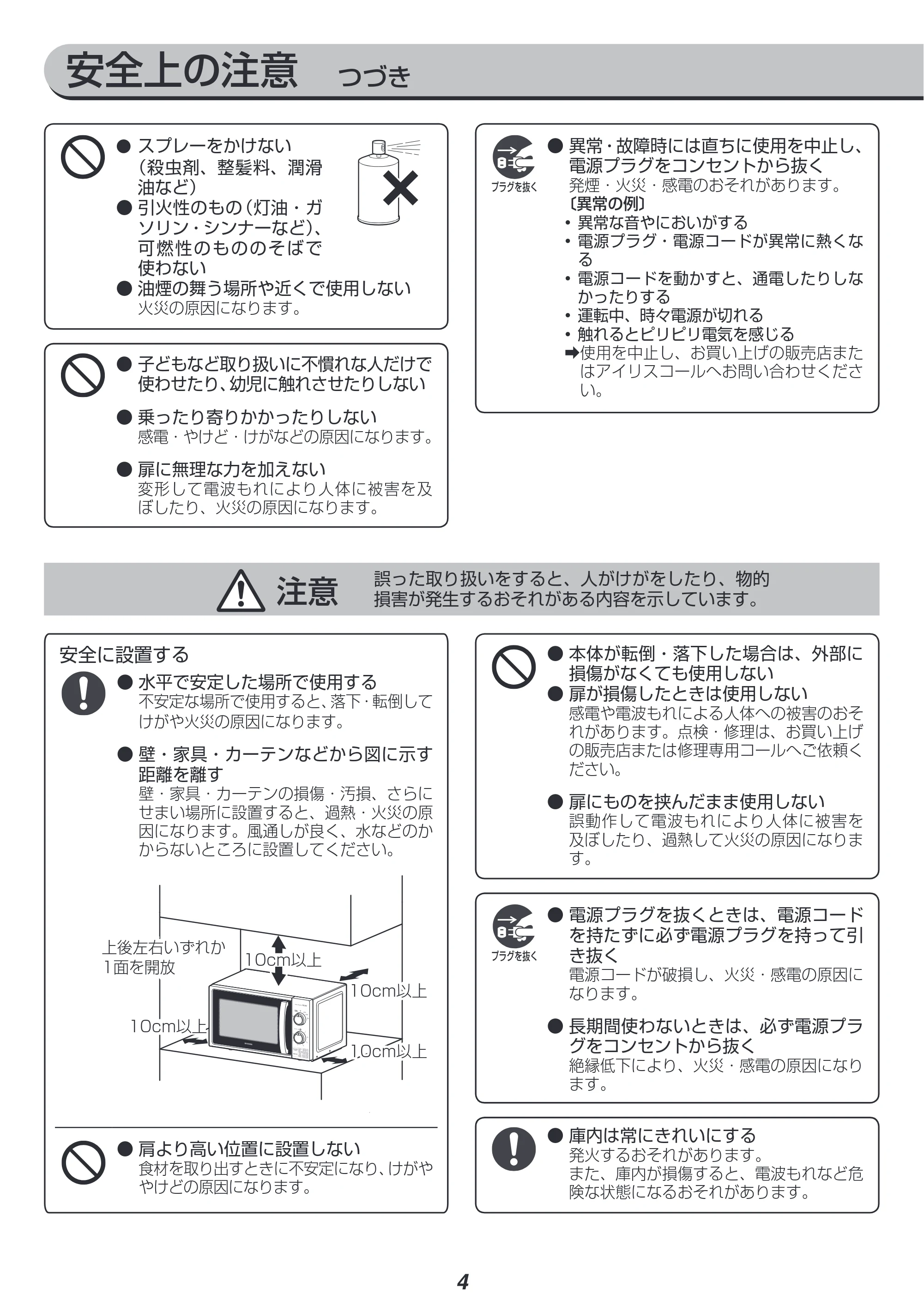 アイリスオーヤマ KMG-T177 取扱説明書 — 原本ページ — 4ページ
