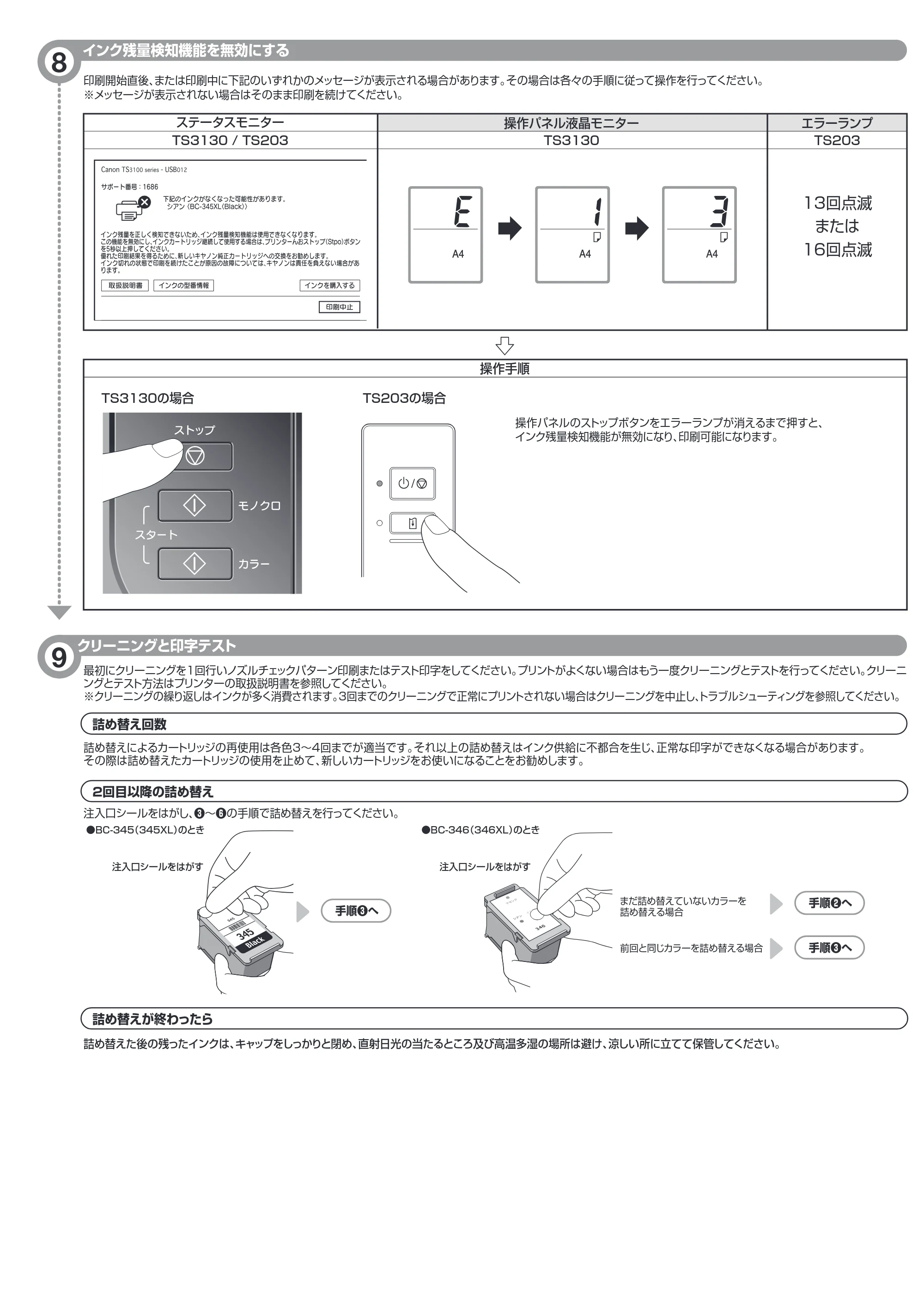 サンワサプライ INK-C346S30S / INK-C345B60S 取扱説明書 — 原本ページ — 3ページ
