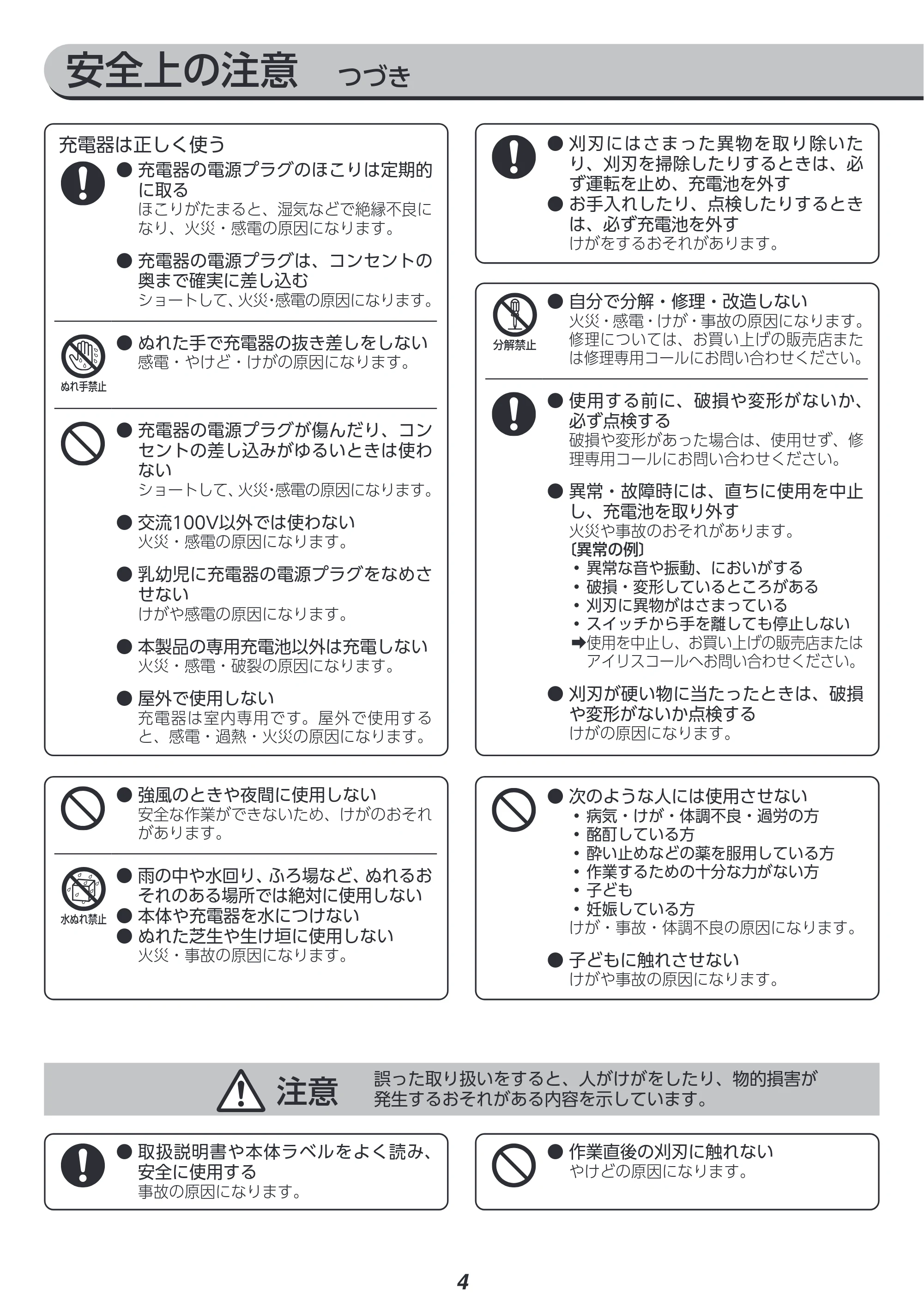 アイリスオーヤマ JGT160M4-H 取扱説明書 — 原本ページ — 4ページ