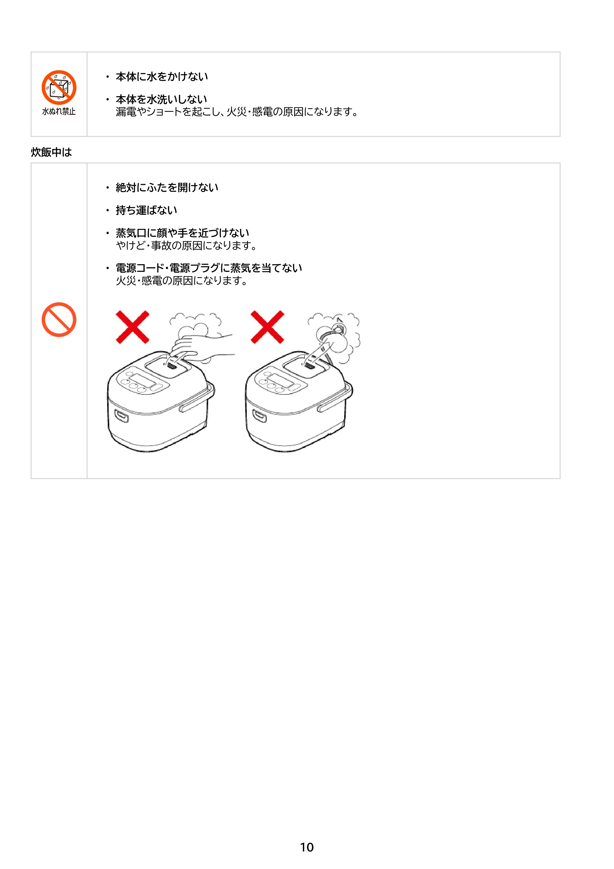 アイリスオーヤマ RC-IKB50 取扱説明書 — 原本ページ — 10ページ
