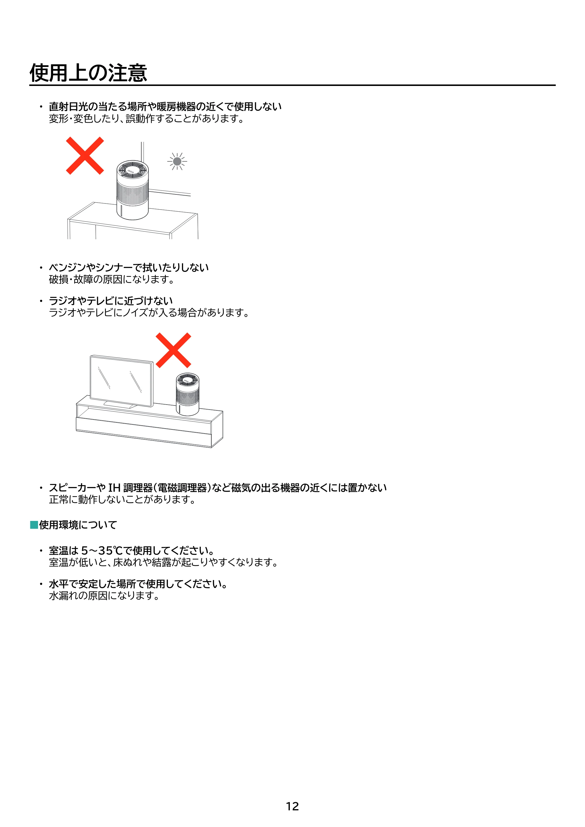 アイリスオーヤマ AHM-MVU55A 取扱説明書 — 原本ページ — 12ページ