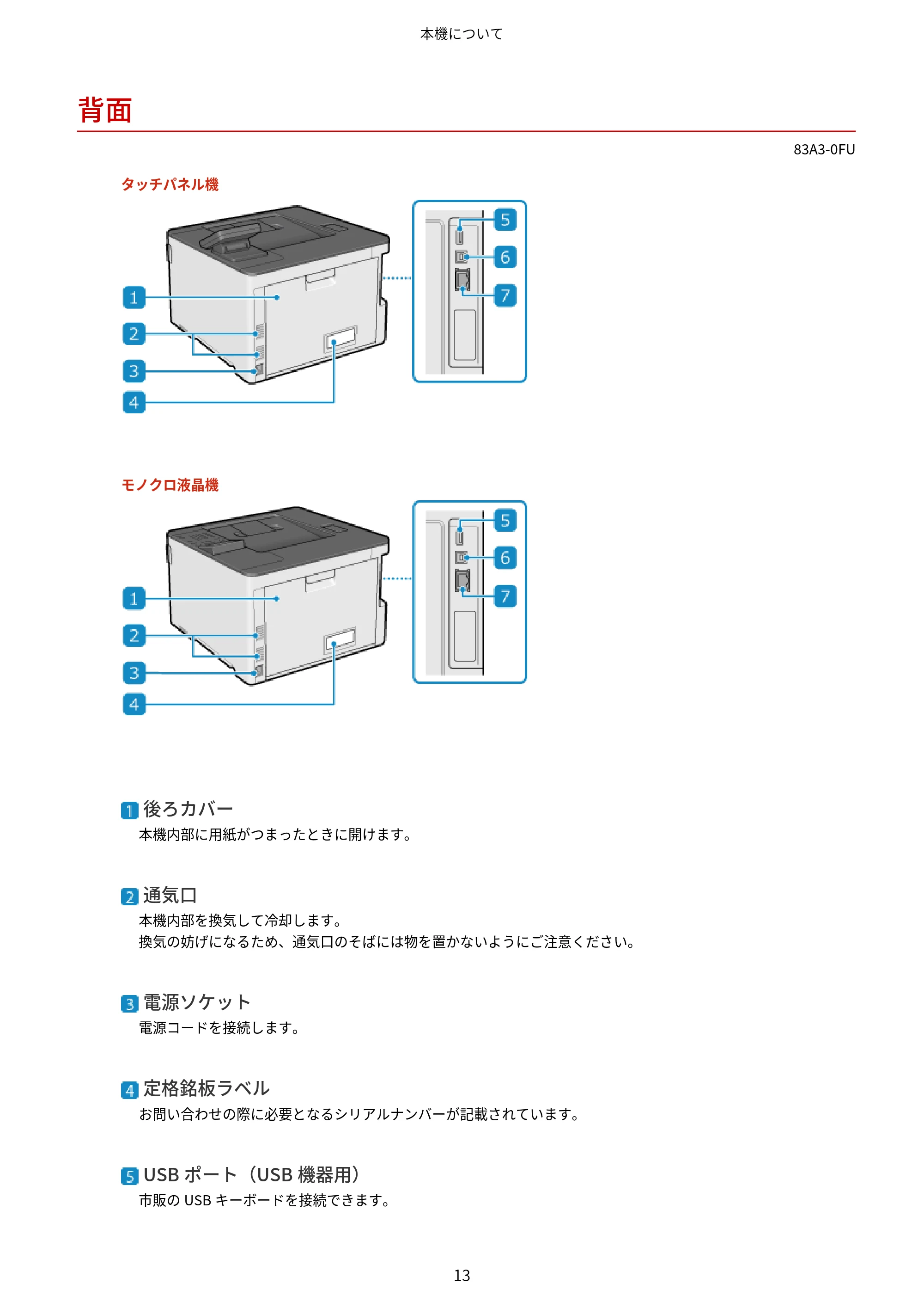 キヤノン LBP674C・LBP672C・LBP671C ユーザーズガイド 2023年7月27日掲載(PDF:4.17MB) — 背面 — 原本ページ — 21ページ