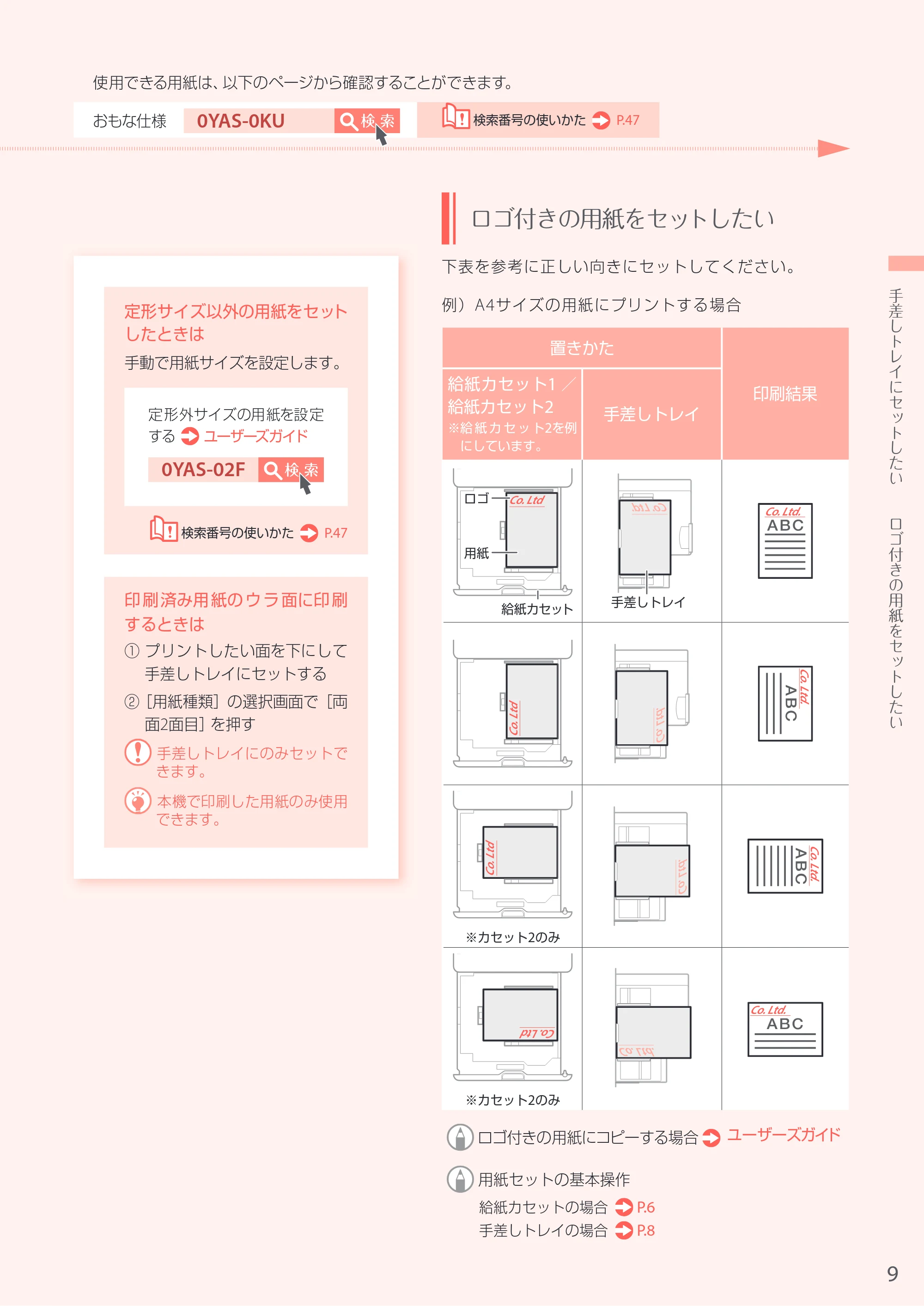 キヤノン A3機用) お困りごと解決ガイド 2018年2月15日更新（PDF：32.2MB） — 原本ページ — 9ページ