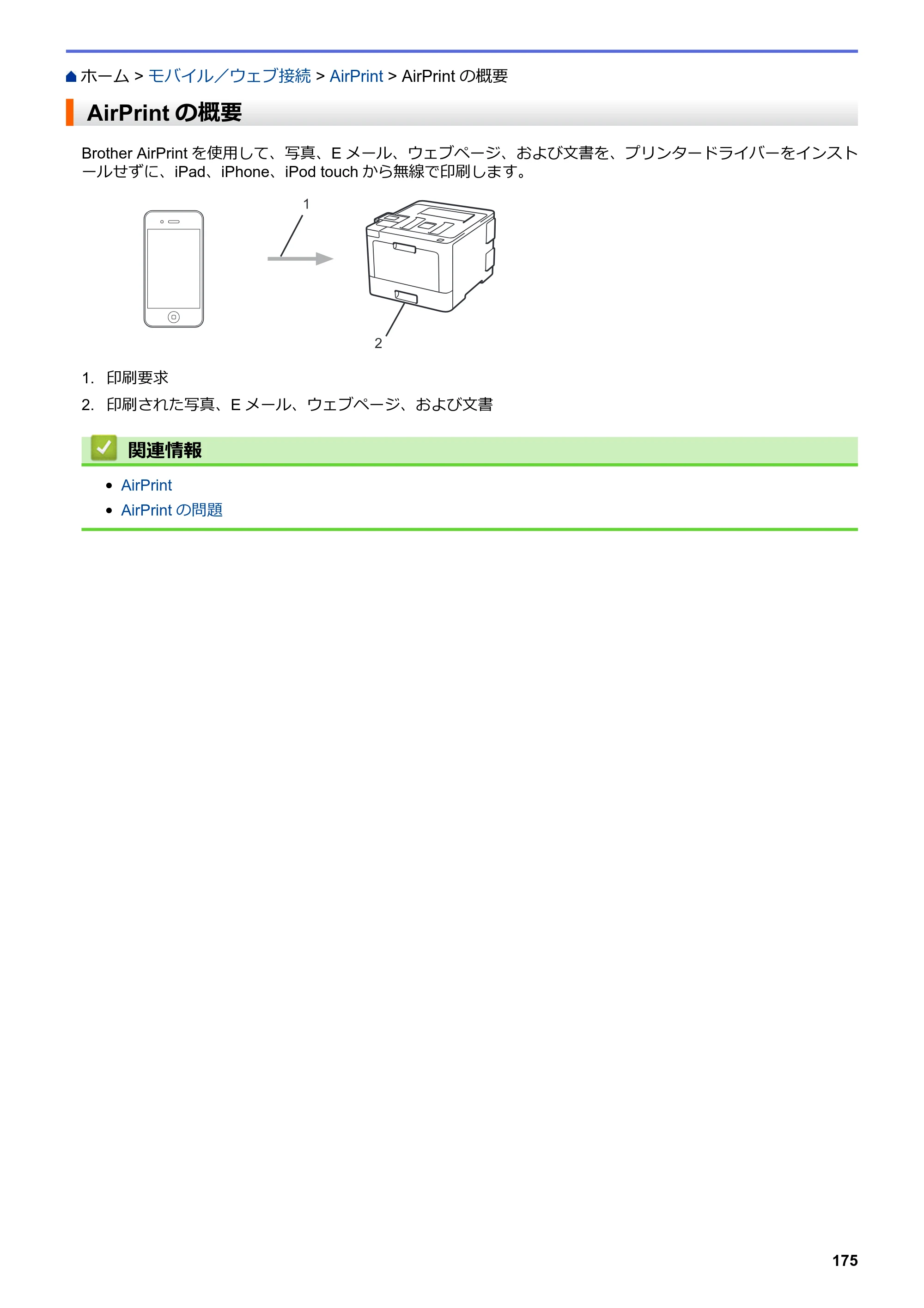 ブラザー HL-L8360CDW / HL-L9310CDW ユーザーズガイド（印刷用） ～ネットワーク操作編～ — AirPrintの概要 — 原本ページ — 178ページ