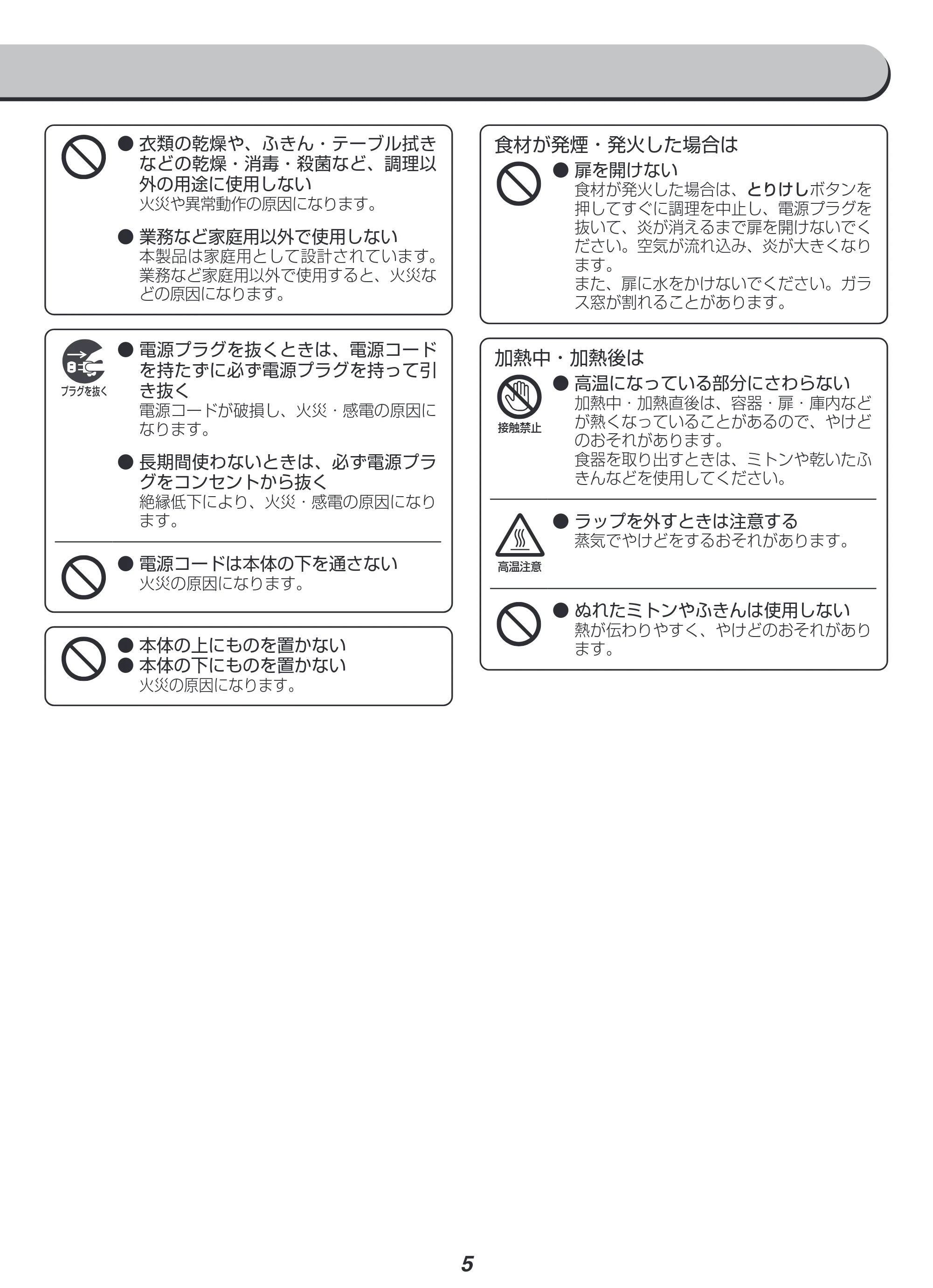 アイリスオーヤマ MO-F1807 取扱説明書 — 原本ページ — 5ページ