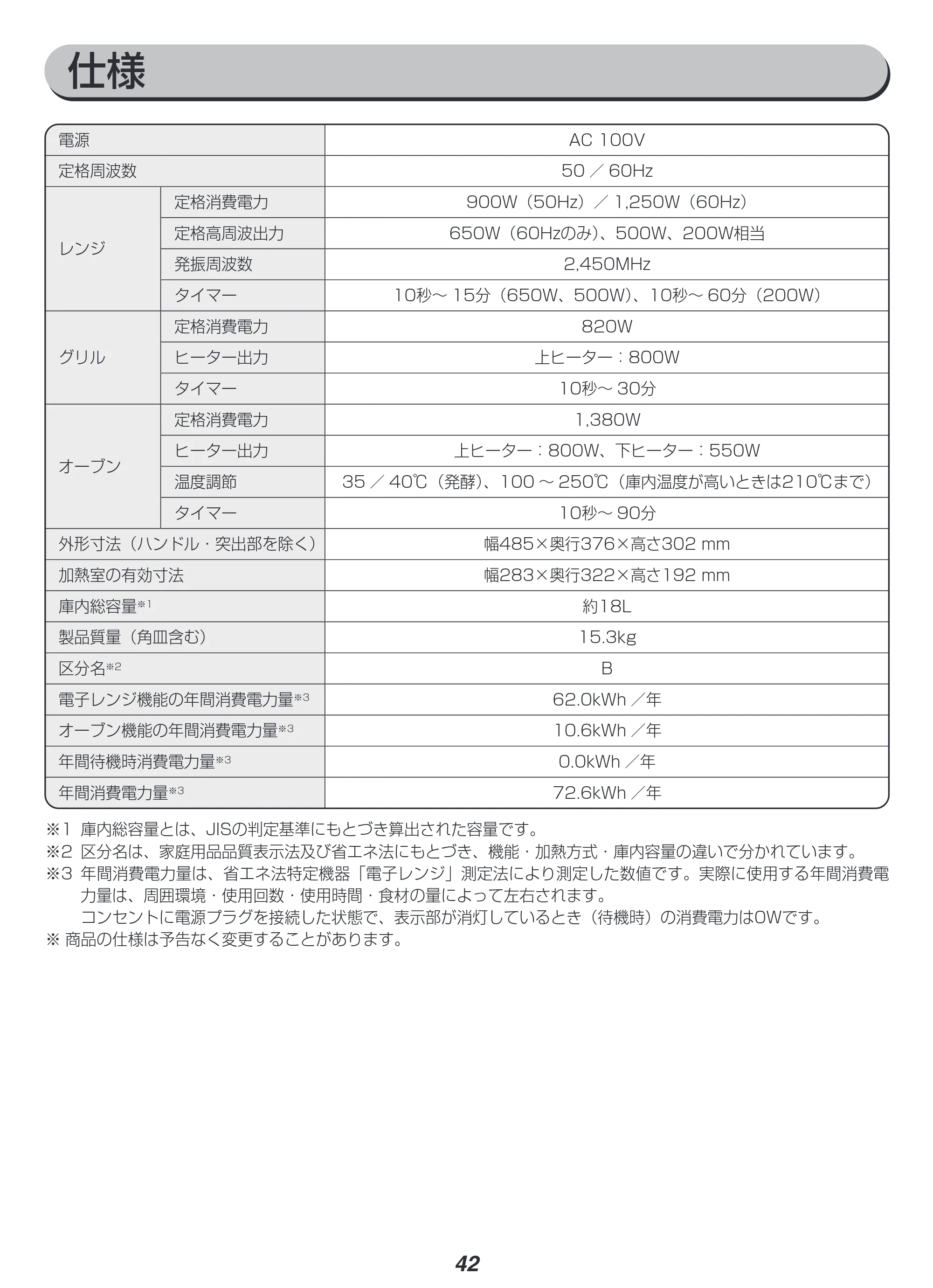 アイリスオーヤマ MO-F1807 取扱説明書 — 原本ページ — 42ページ