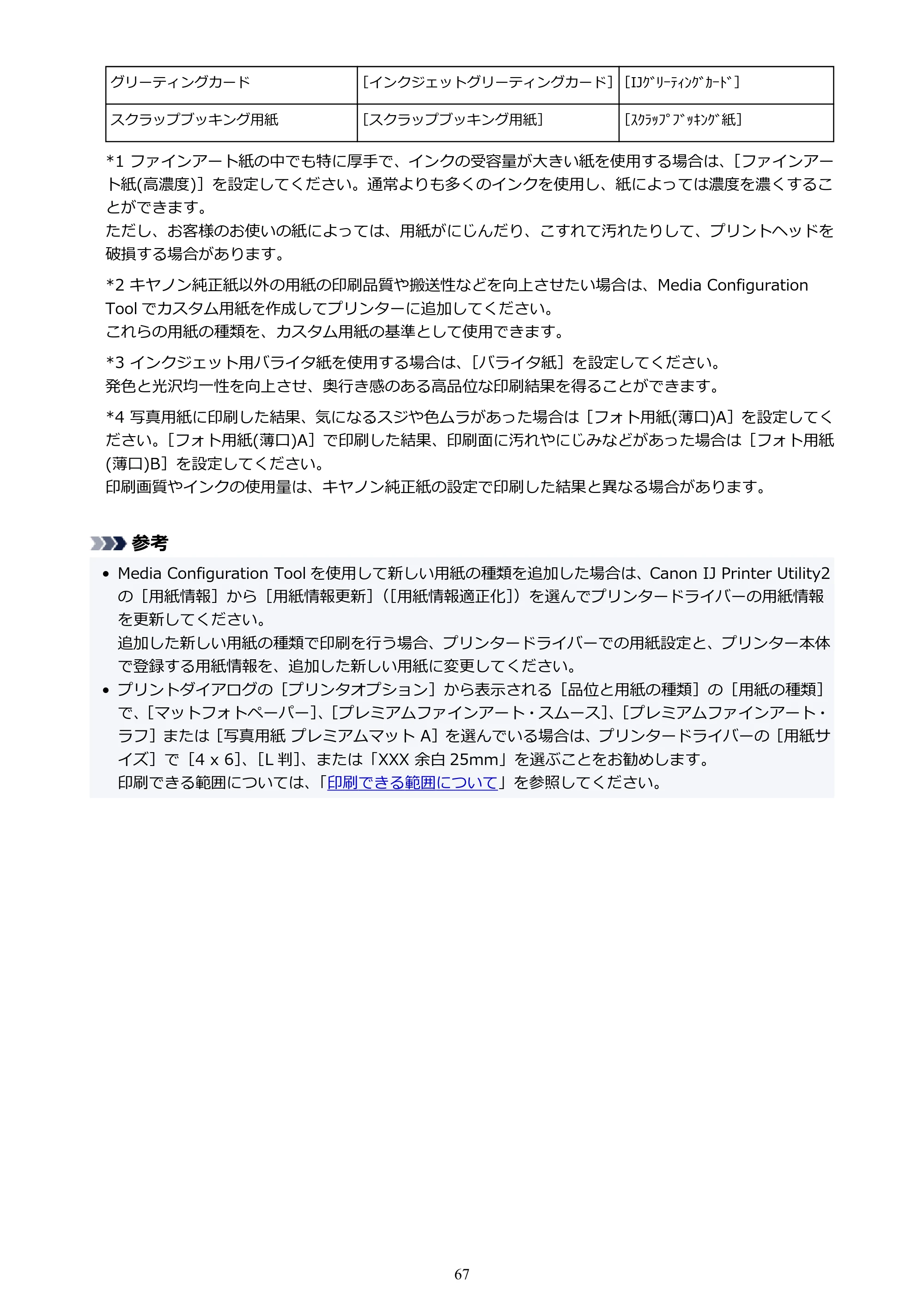 キヤノン imagePROGRAF PRO-G2 PRO-G2 (PDF) オンラインマニュアル 取扱説明書 (Mac) 2026年4月30日掲載(PDF:5.6MB) — 原本ページ — 67ページ