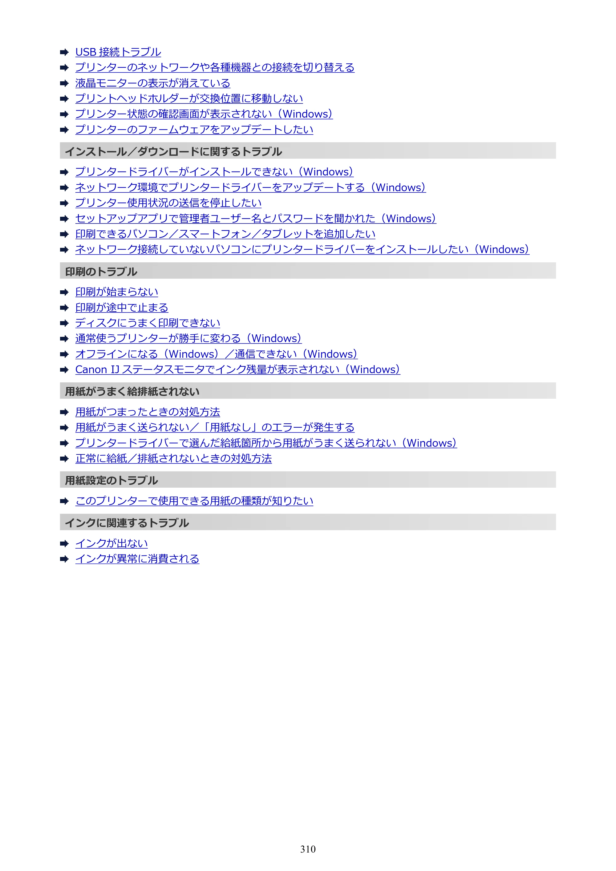 キヤノン imagePROGRAF PRO-G2 PRO-G2 （PDF） オンラインマニュアル 取扱説明書 （Mac） 2026年4月30日掲載（PDF：5.6MB） — 原本ページ — 310ページ