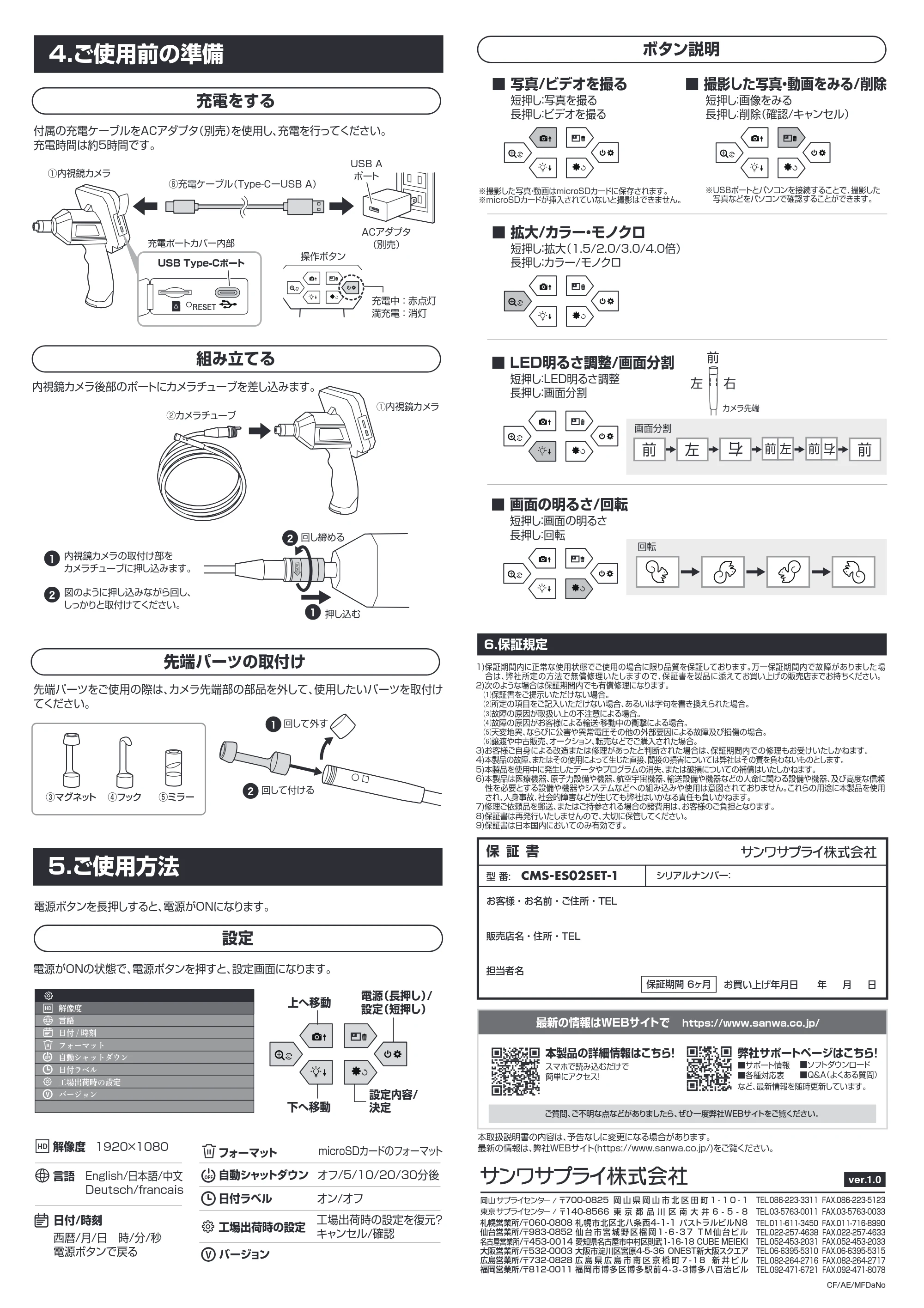 サンワサプライ CMS-ES02SET-1 取扱説明書 — 原本ページ — 2ページ