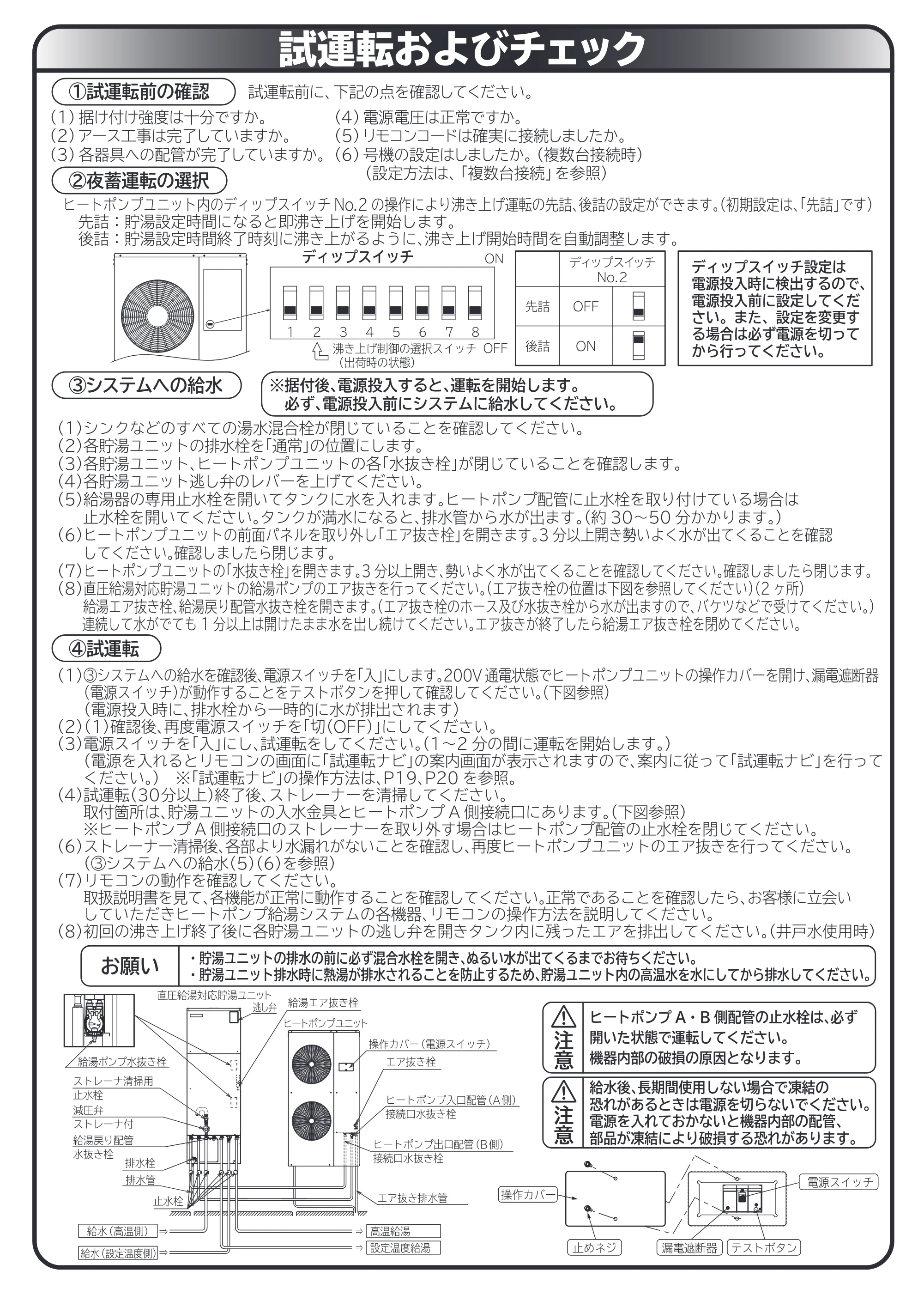 日立 RHK-1501CDKS 取扱説明書 — 試運転およびチェック — 原本ページ — 69ページ