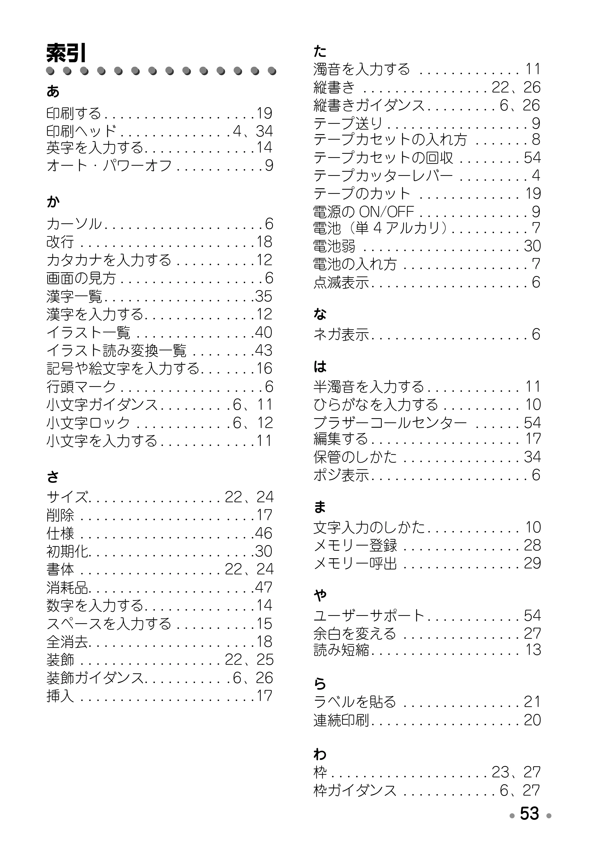 ブラザー PT-170 取扱説明書 プーさん版 — 原本ページ — 55ページ
