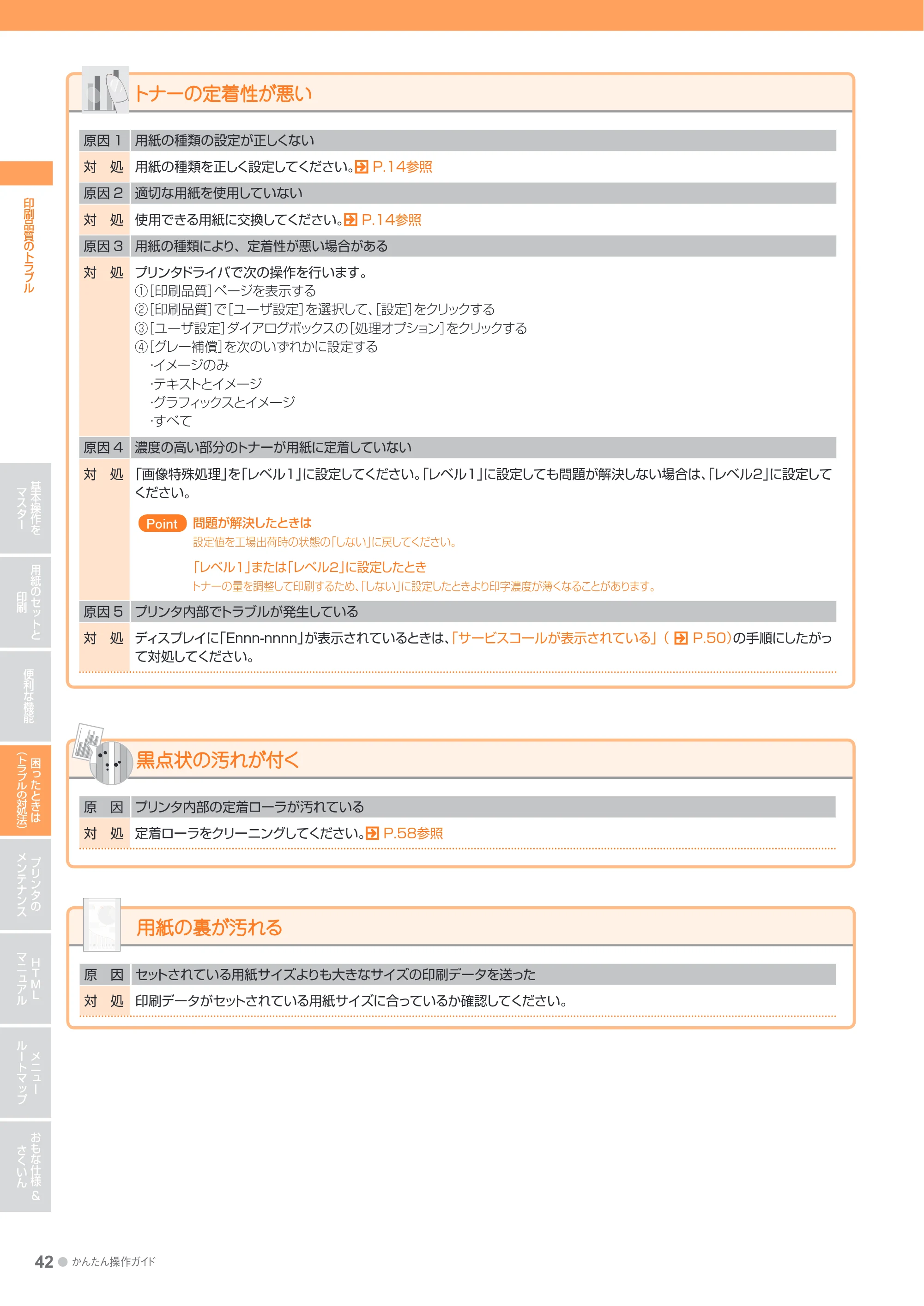 キヤノン LBP7700C かんたん操作ガイド 2011年7月25日更新 （PDF形式／16.37Mバイト） — 原本ページ — 42ページ