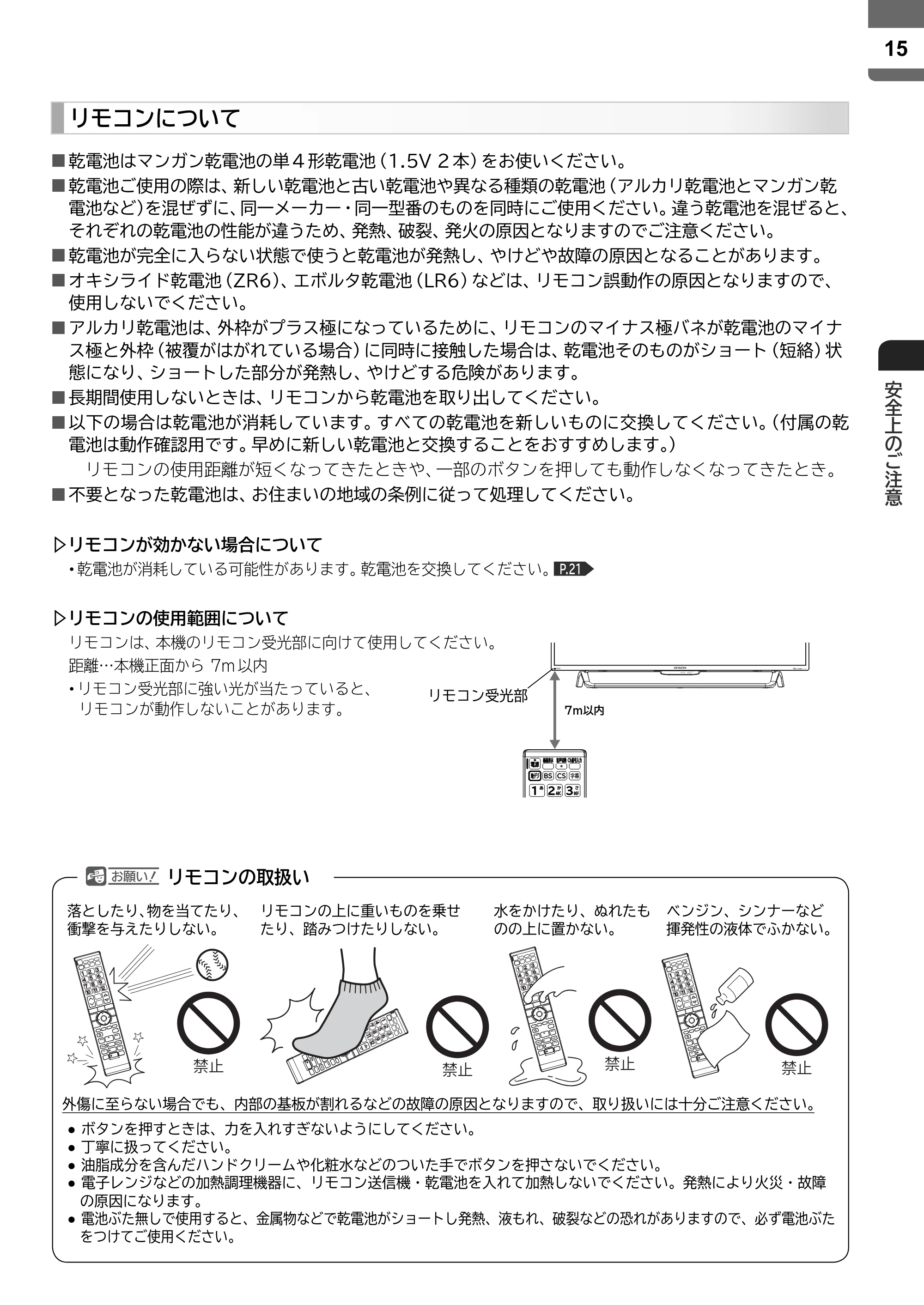 日立 L43-X5 取扱説明書 — 原本ページ — 15ページ