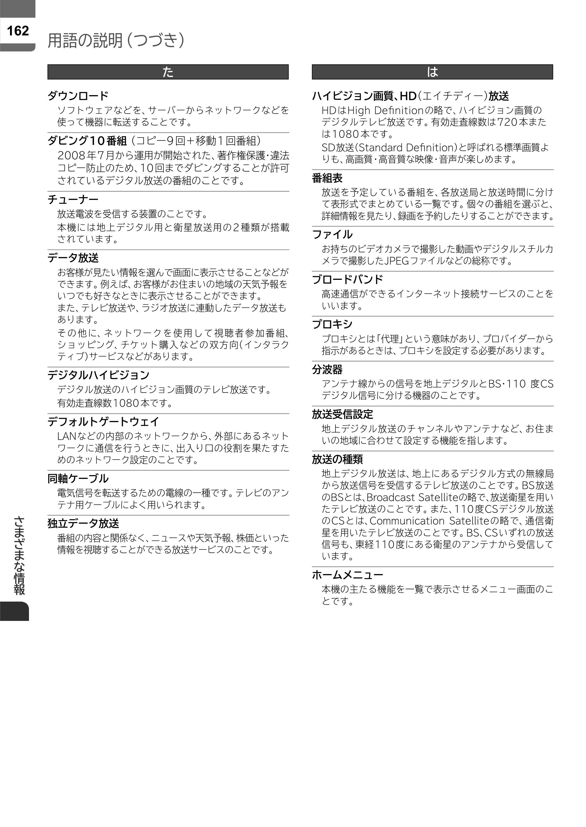日立 L43-X5 取扱説明書 — 原本ページ — 162ページ