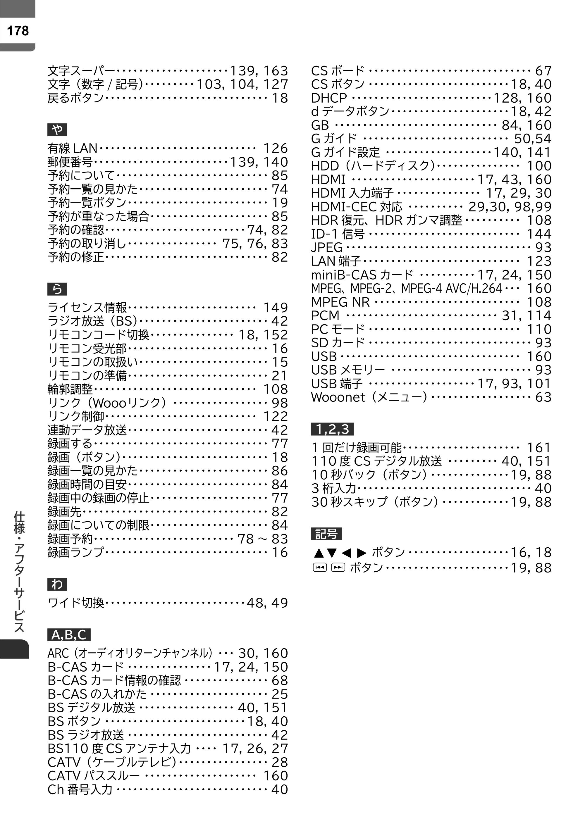 日立 L43-X5 取扱説明書 — 原本ページ — 178ページ