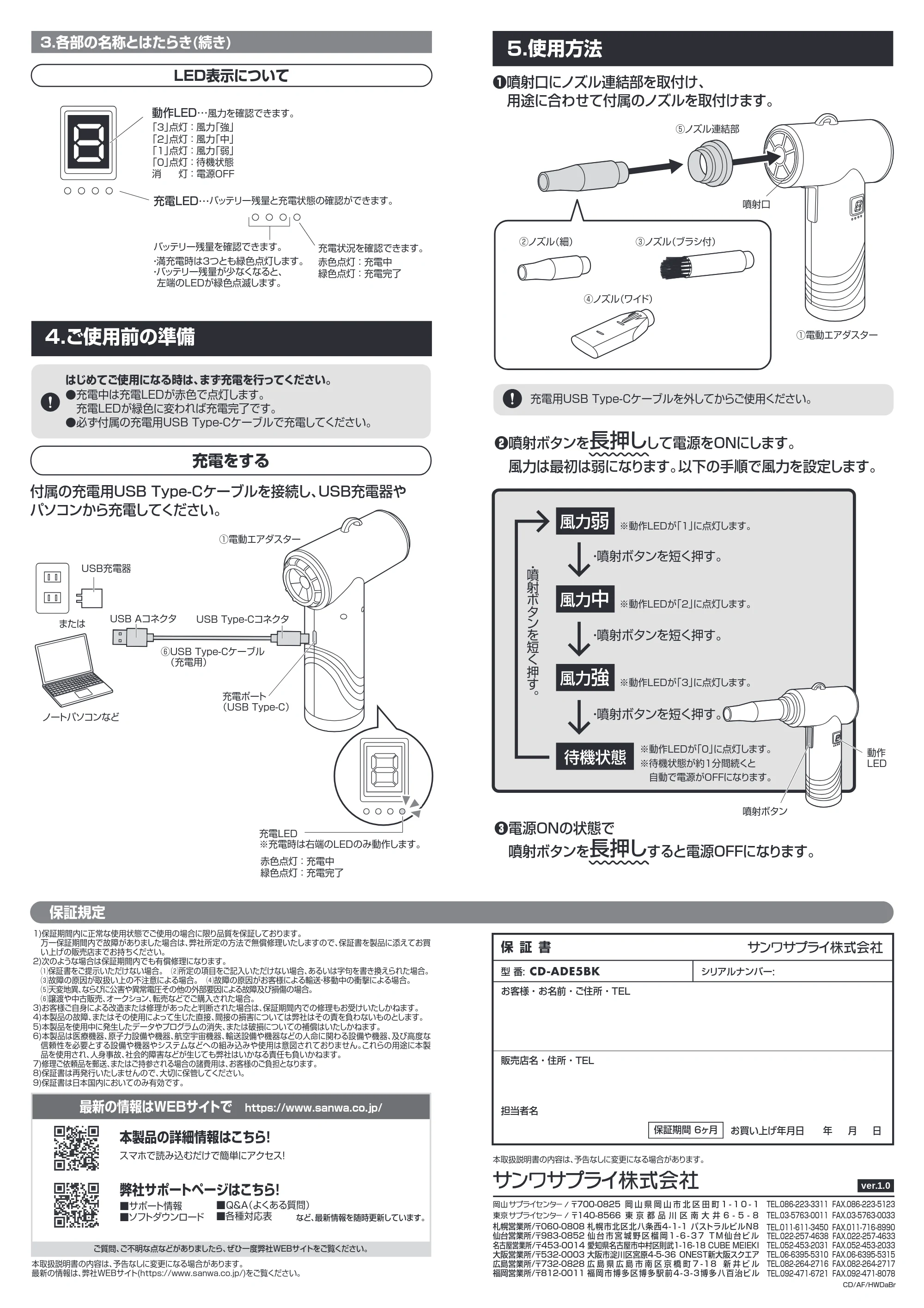 サンワサプライ CD-ADE5BK 取扱説明書 — CD-ADE5BK_manual2.pdf — 原本ページ — 2ページ