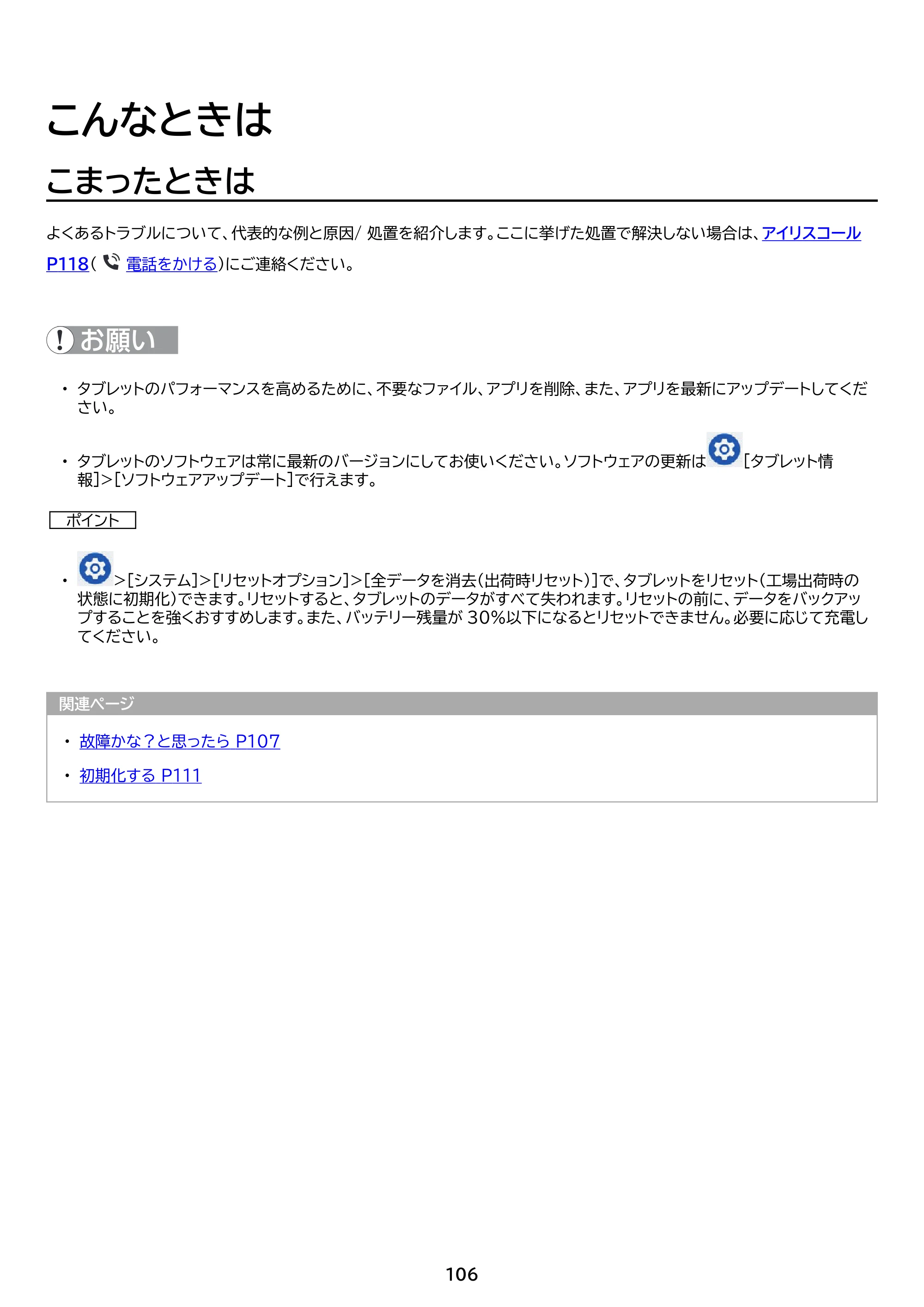 アイリスオーヤマ TA08E1W63-V1H 取扱説明書 — 原本ページ — 106ページ