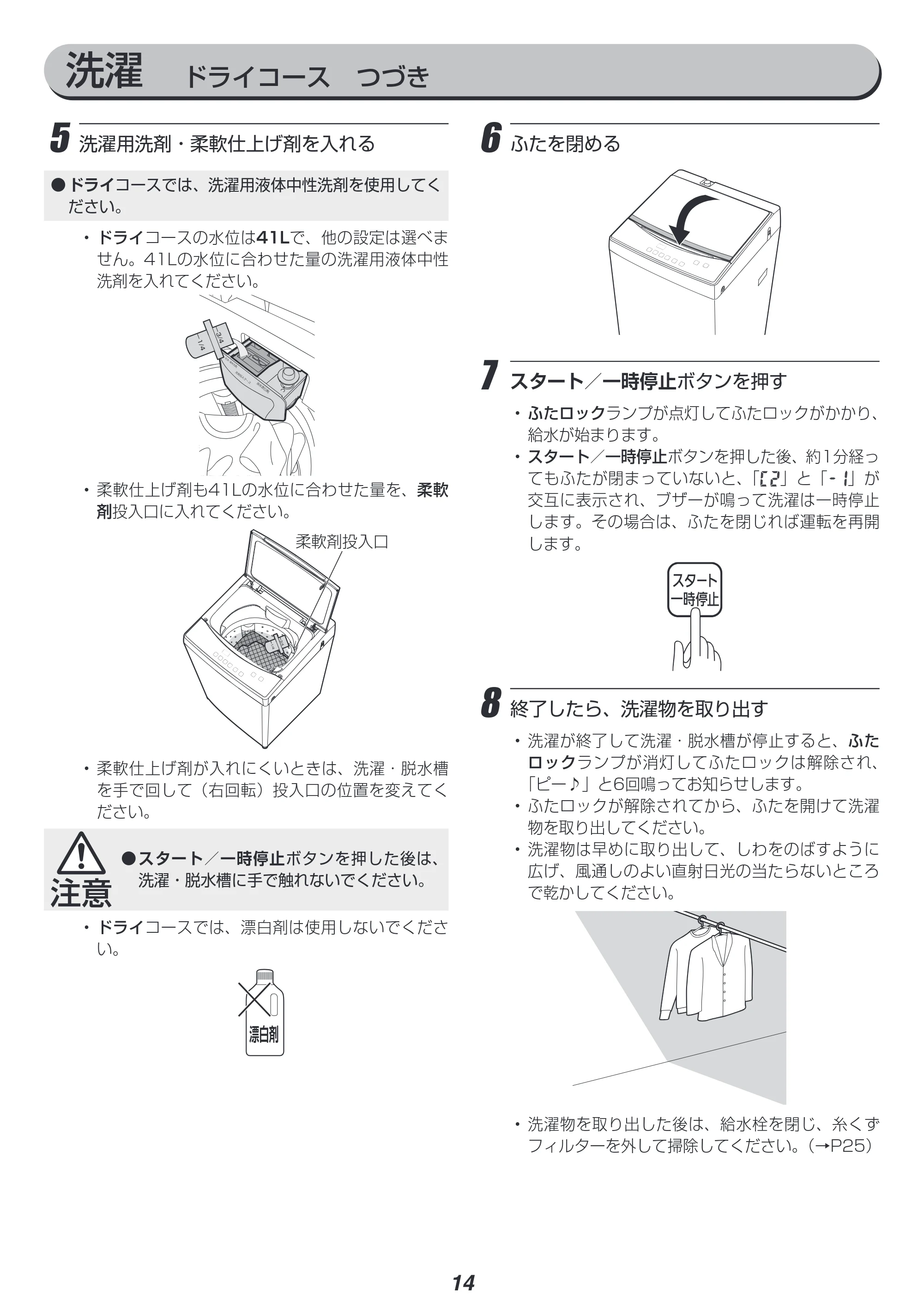 アイリスオーヤマ IAW-T603BL 取扱説明書 — 原本ページ — 14ページ