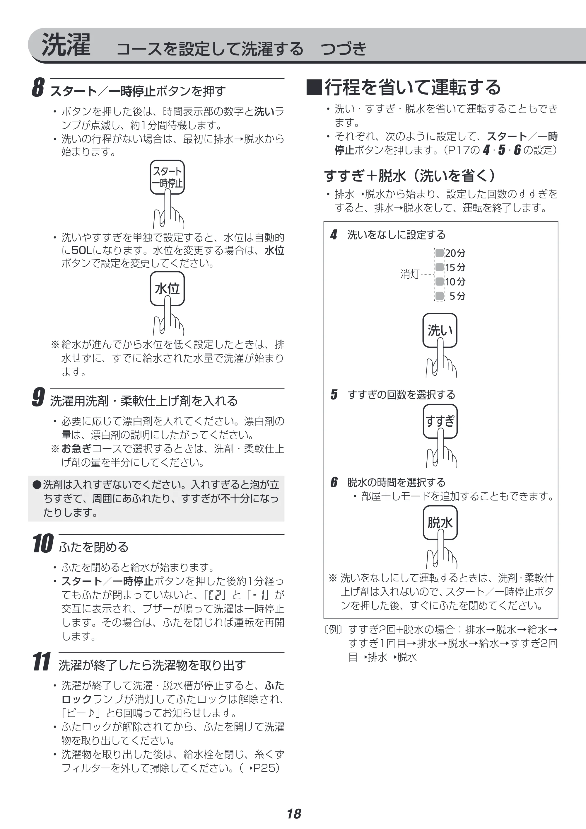 アイリスオーヤマ IAW-T603BL 取扱説明書 — 原本ページ — 18ページ