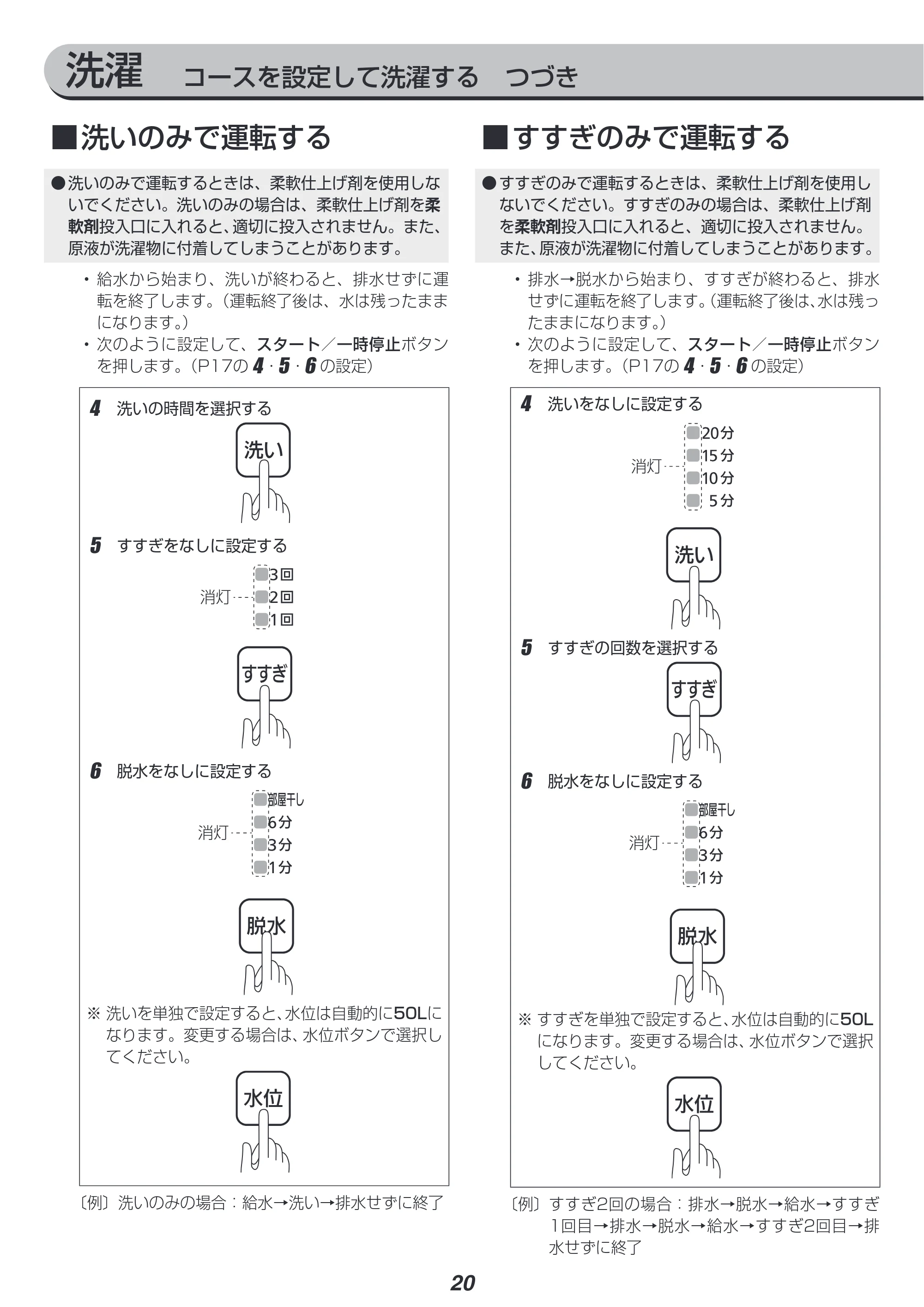 アイリスオーヤマ IAW-T603BL 取扱説明書 — 原本ページ — 20ページ