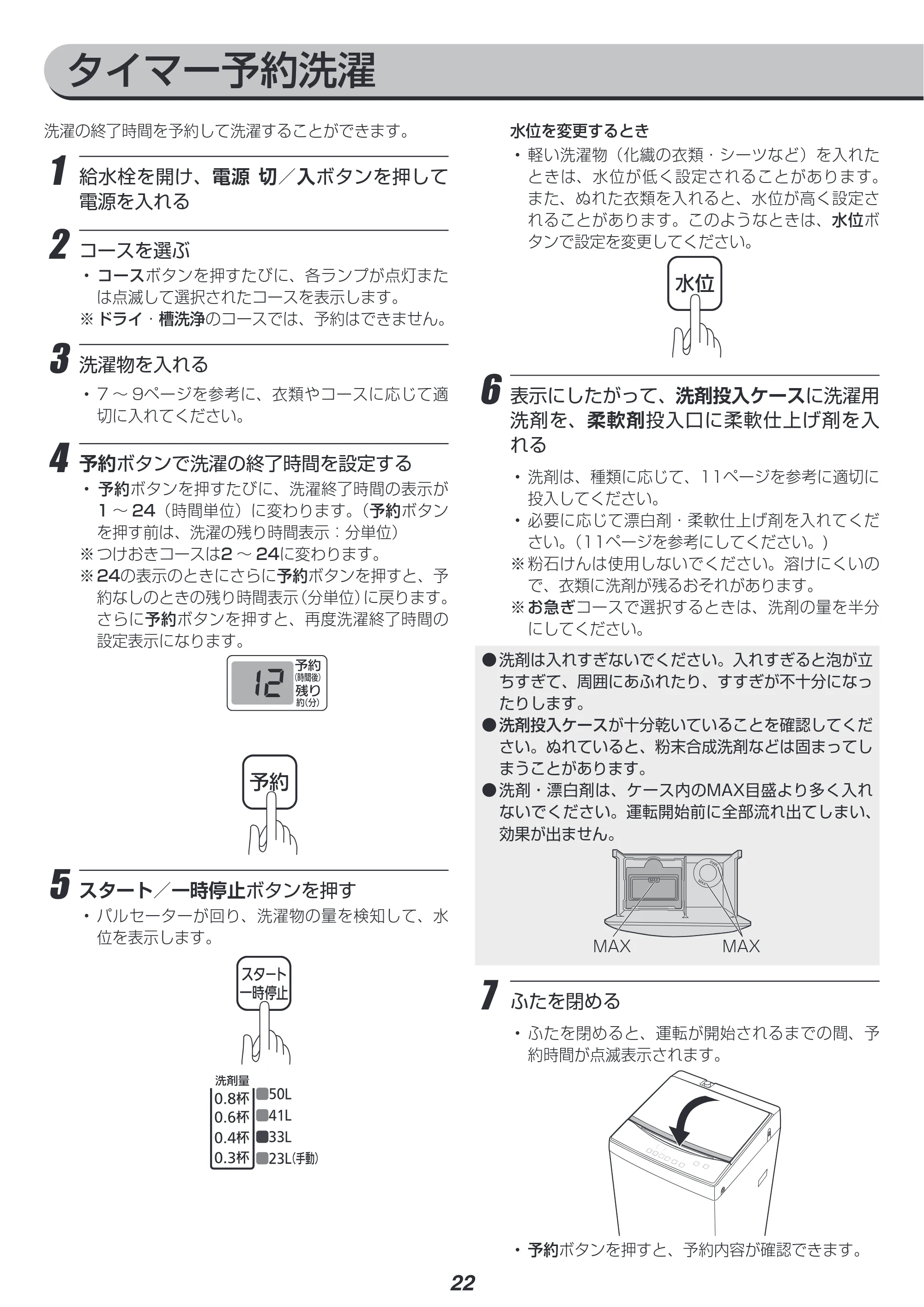 アイリスオーヤマ IAW-T603BL 取扱説明書 — 原本ページ — 22ページ