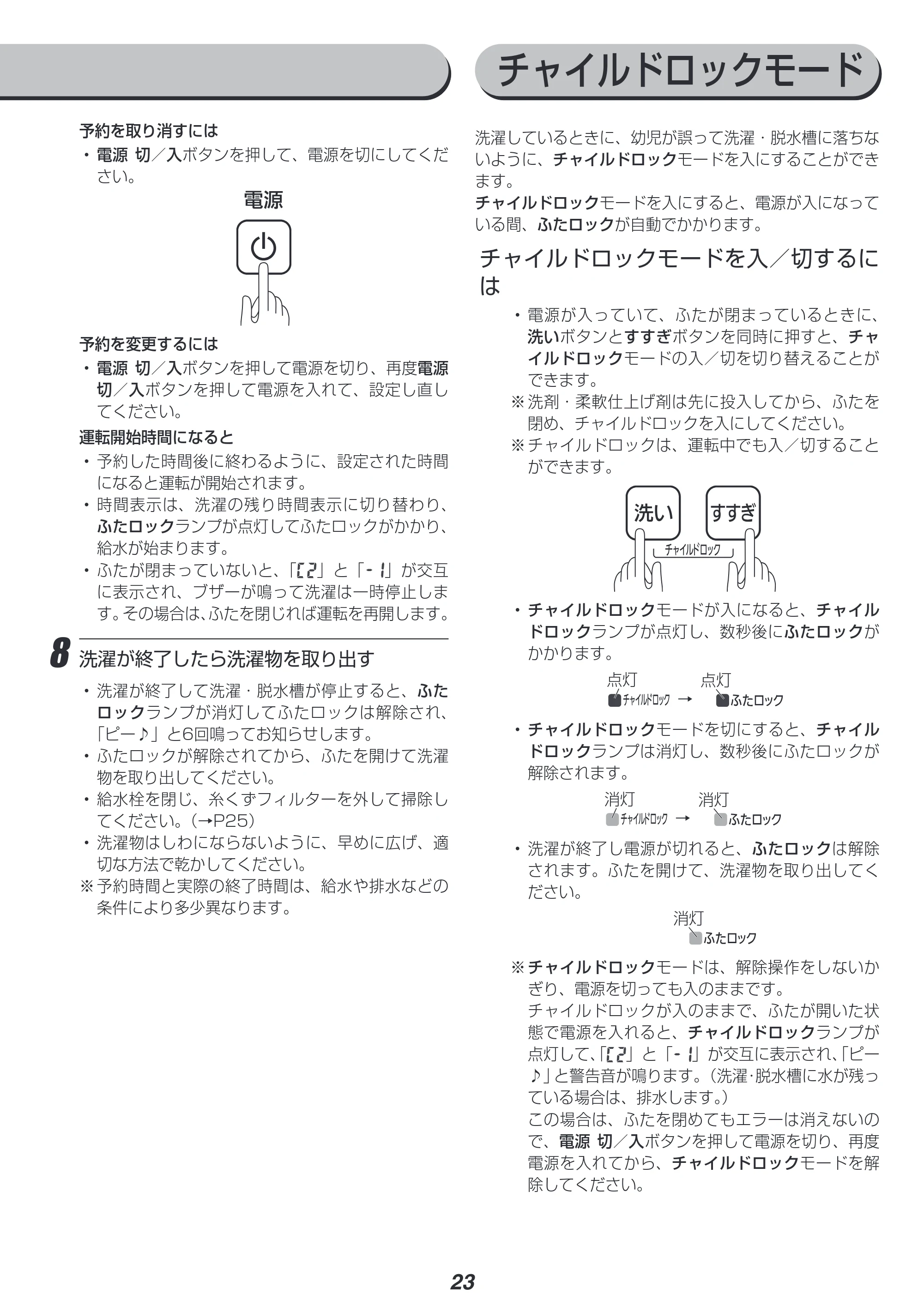 アイリスオーヤマ IAW-T603BL 取扱説明書 — 原本ページ — 23ページ