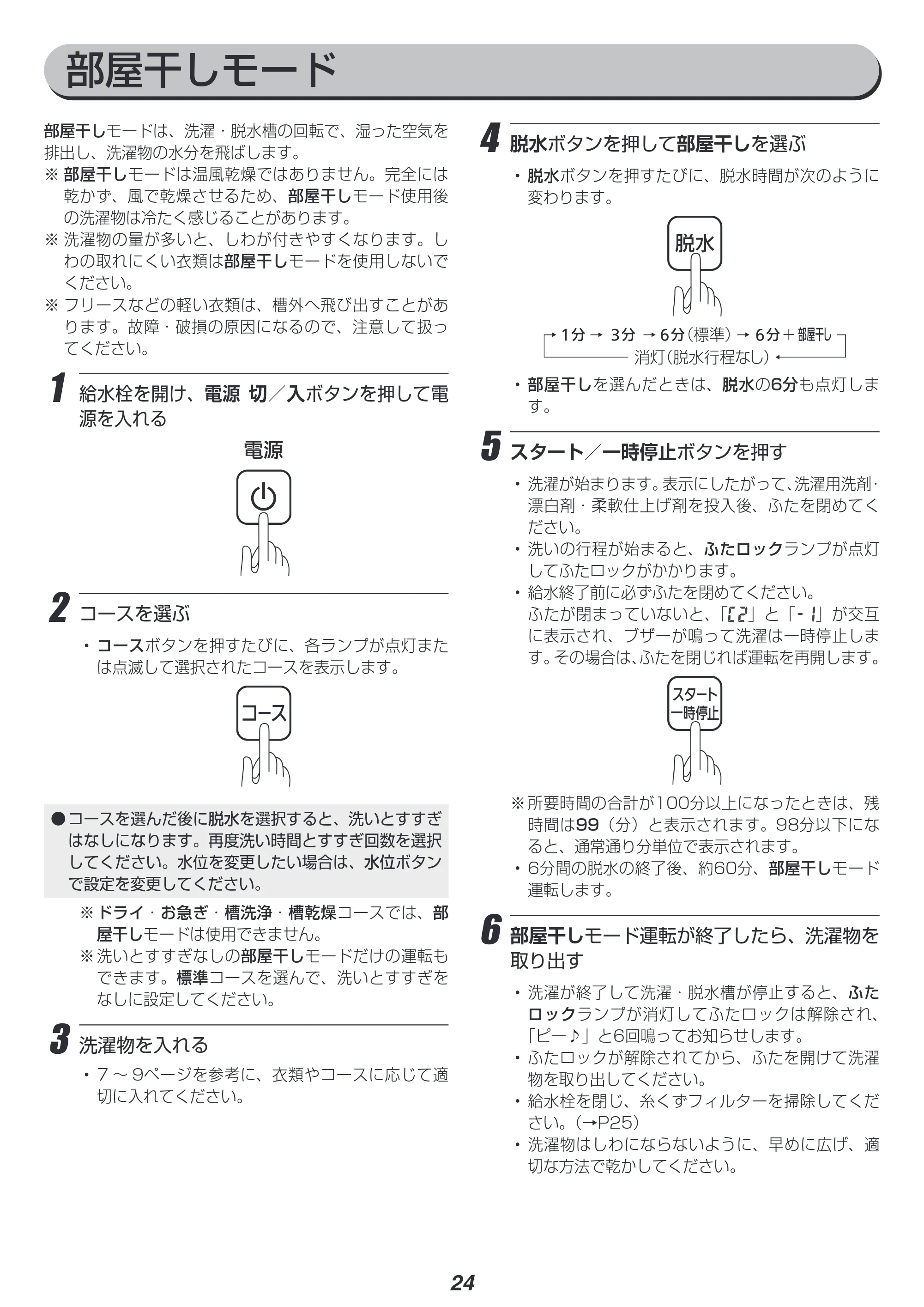 アイリスオーヤマ IAW-T603BL 取扱説明書 — 原本ページ — 24ページ