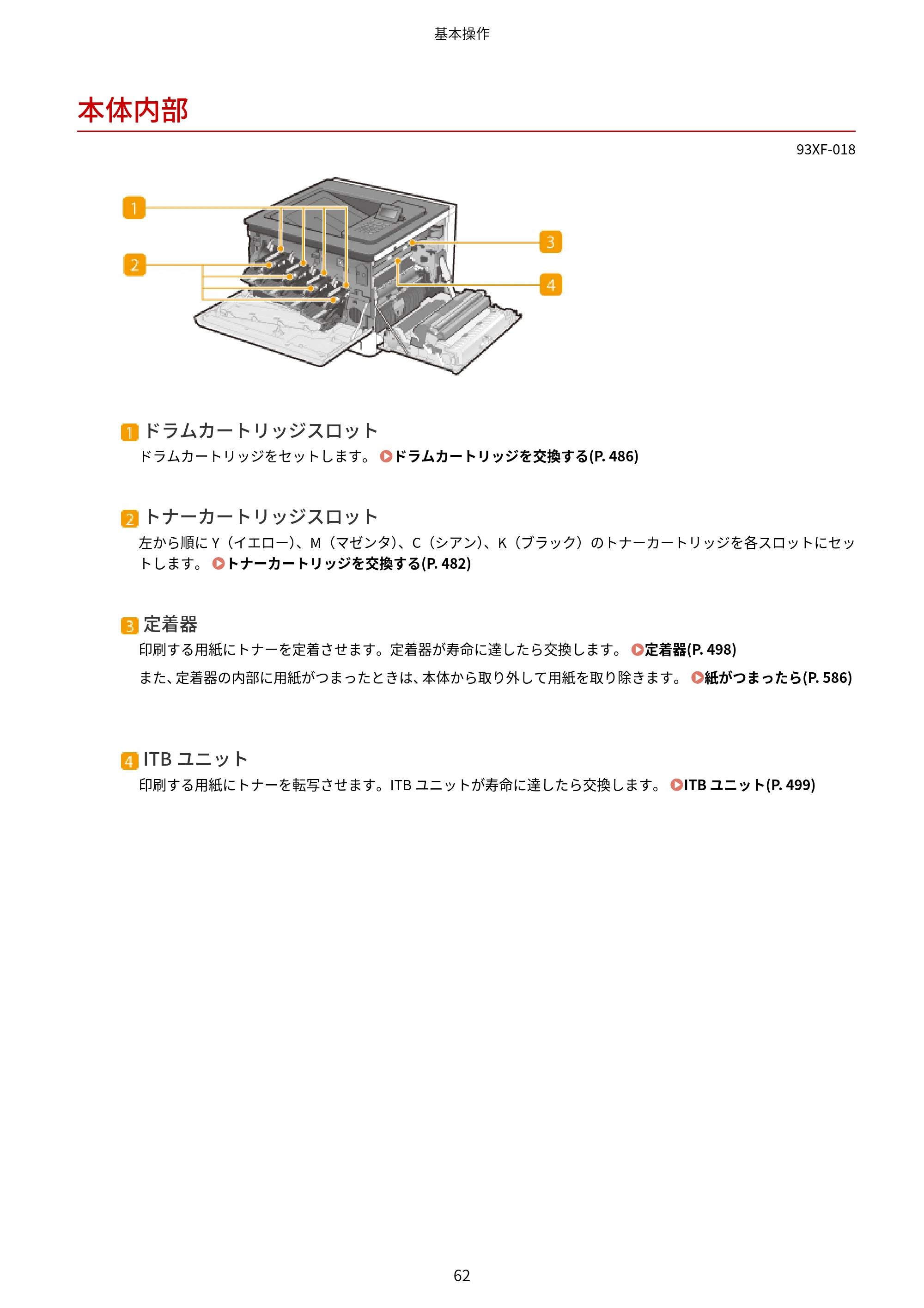 キヤノン LBP863Ci・LBP862Ci・LBP861C ユーザーズガイド 2026年6月25日更新（PDF：7.71MB） — 本体内部 — 原本ページ — 70ページ