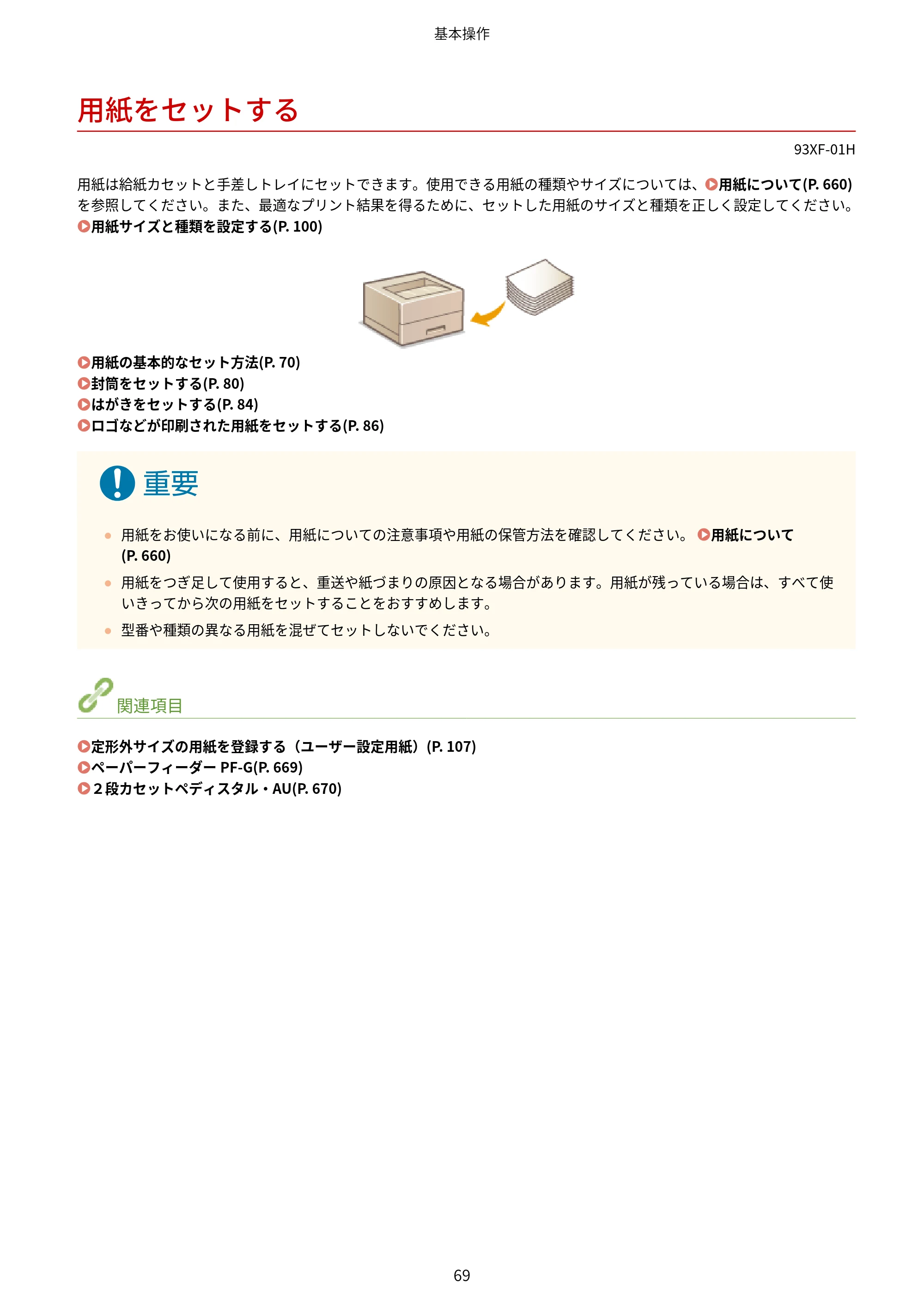 キヤノン LBP863Ci・LBP862Ci・LBP861C ユーザーズガイド 2026年6月25日更新（PDF：7.71MB） — 用紙をセットする — 原本ページ — 77ページ