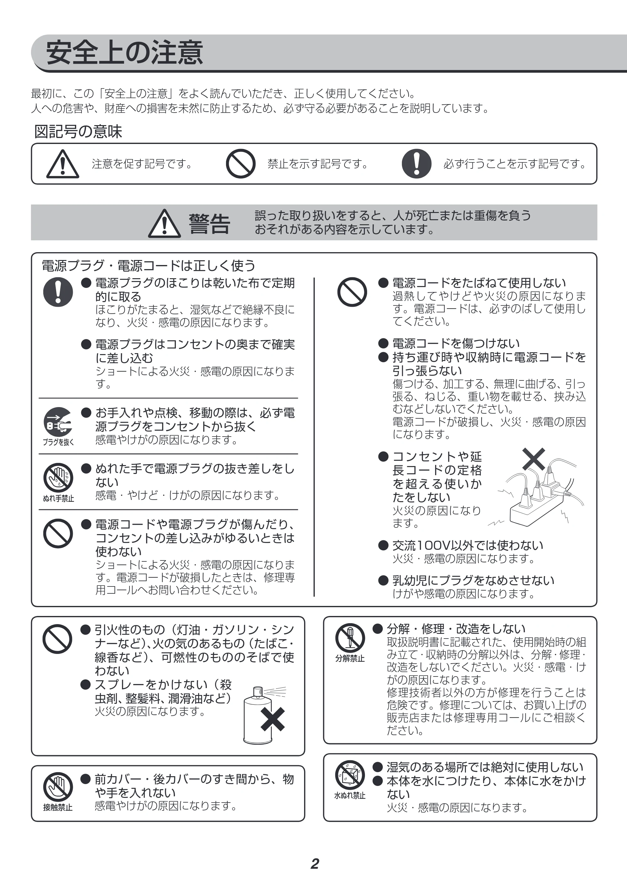 アイリスオーヤマ KF-431SE 取扱説明書 — P02_KF-431SE.ai — 原本ページ — 2ページ
