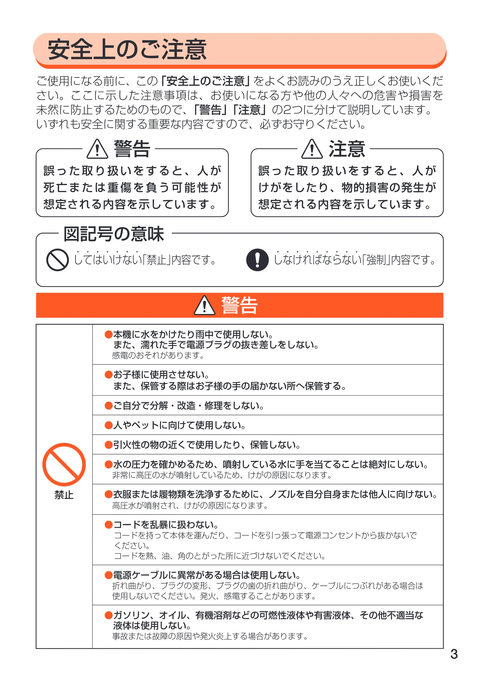 アイリスオーヤマ FBN-611 取扱説明書 — 原本ページ — 3ページ