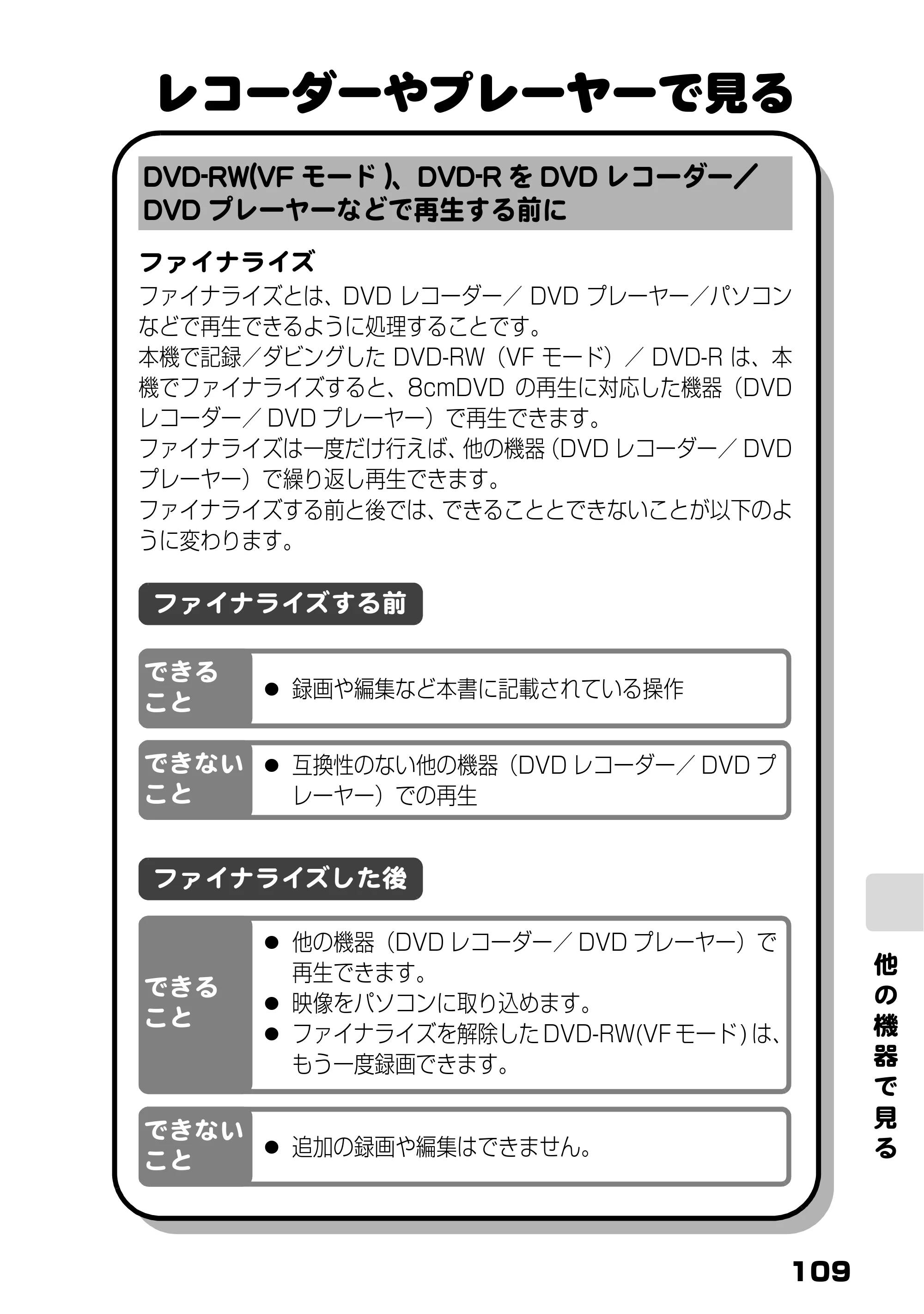 日立 DZ-HS803 / DZ-HS903 取扱説明書 — レコーダーやプレーヤーで見る — 原本ページ — 55ページ