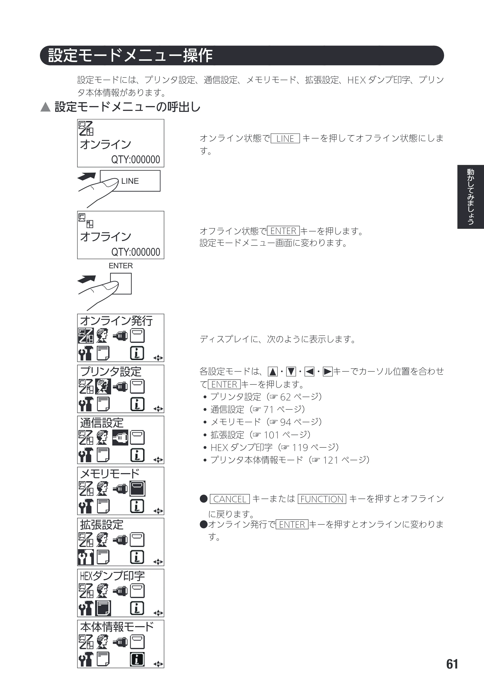 サトー SG408R-ex / 412R-ex / 424R-ex 取扱説明書（第2版） — 原本ページ — 63ページ