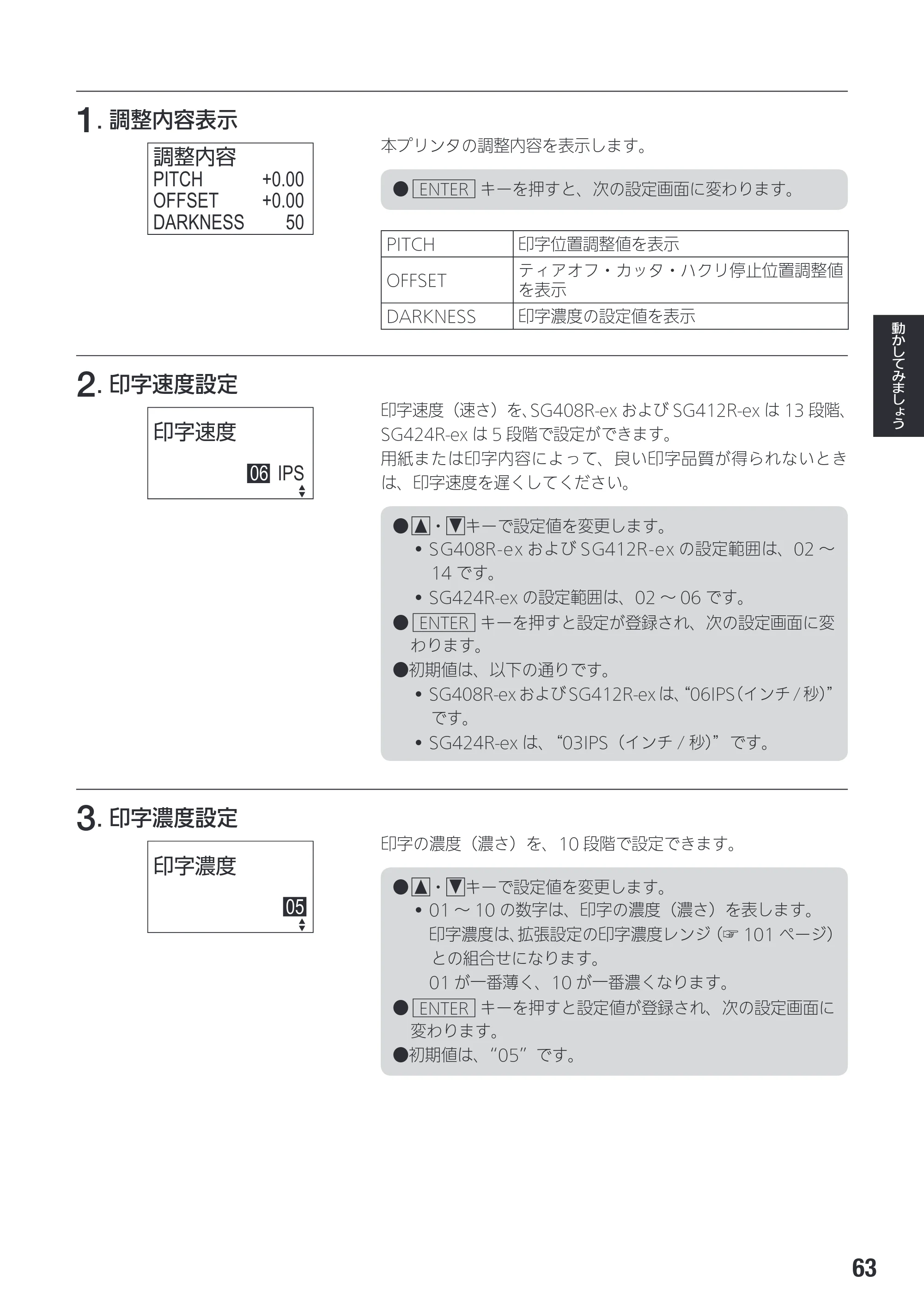 サトー SG408R-ex / 412R-ex / 424R-ex 取扱説明書（第2版） — 原本ページ — 65ページ