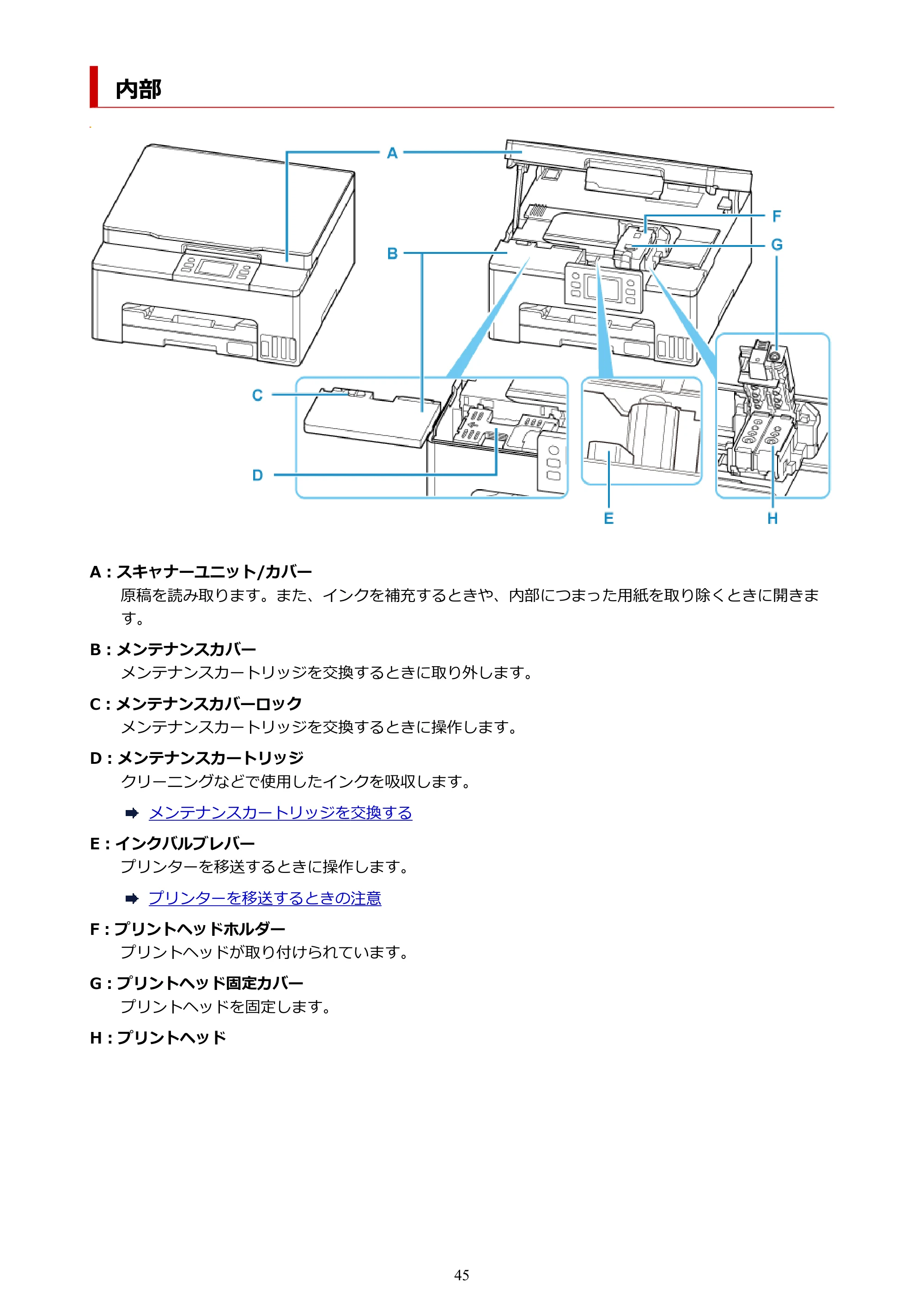キヤノン GX1030 GX1030 (PDF) オンラインマニュアル 取扱説明書 2026年3月19日掲載（PDF：5.2MB） — 内部 — 原本ページ — 45ページ