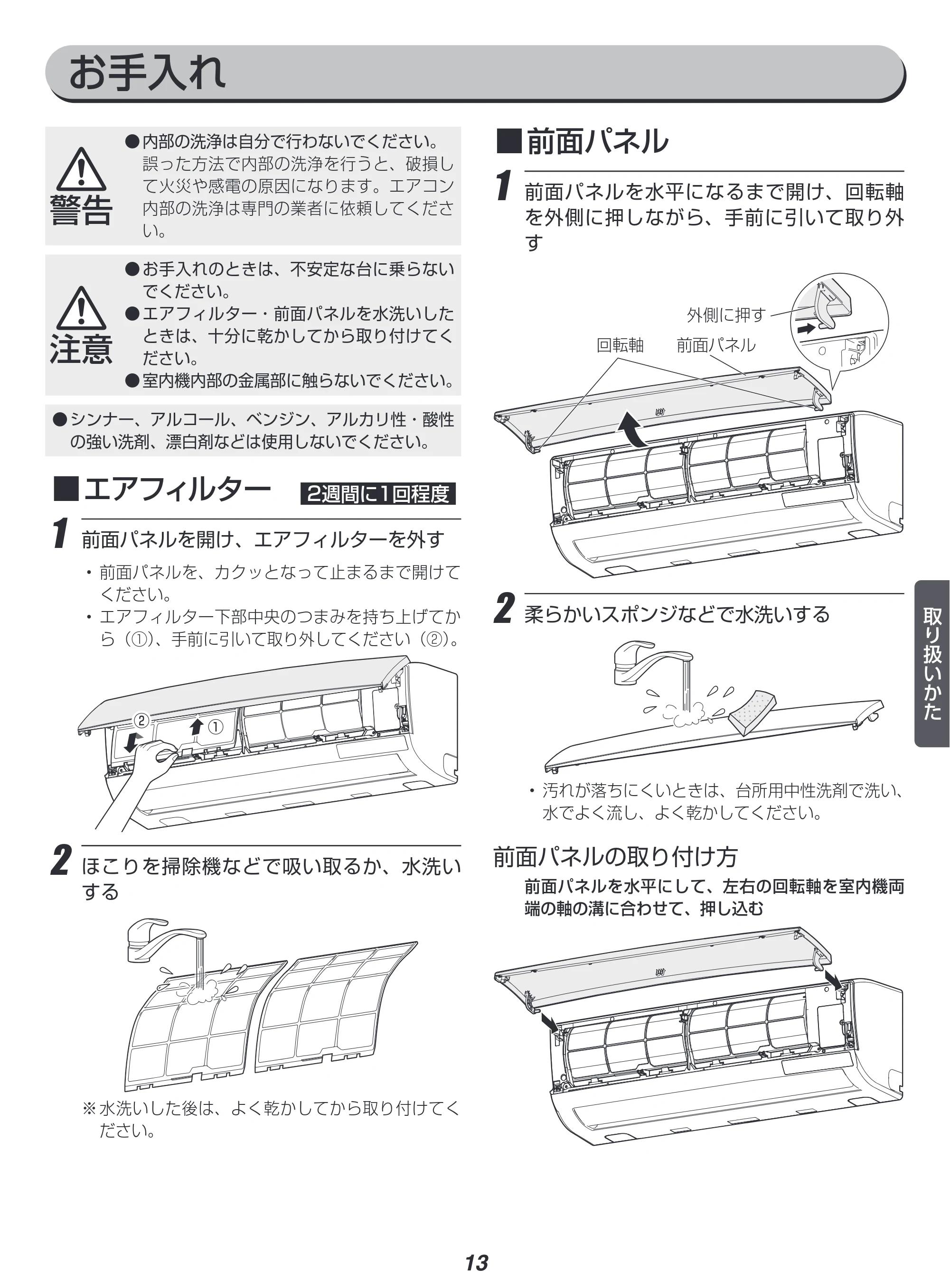 アイリスオーヤマ IRR-2222C 取扱説明書 — 原本ページ — 13ページ