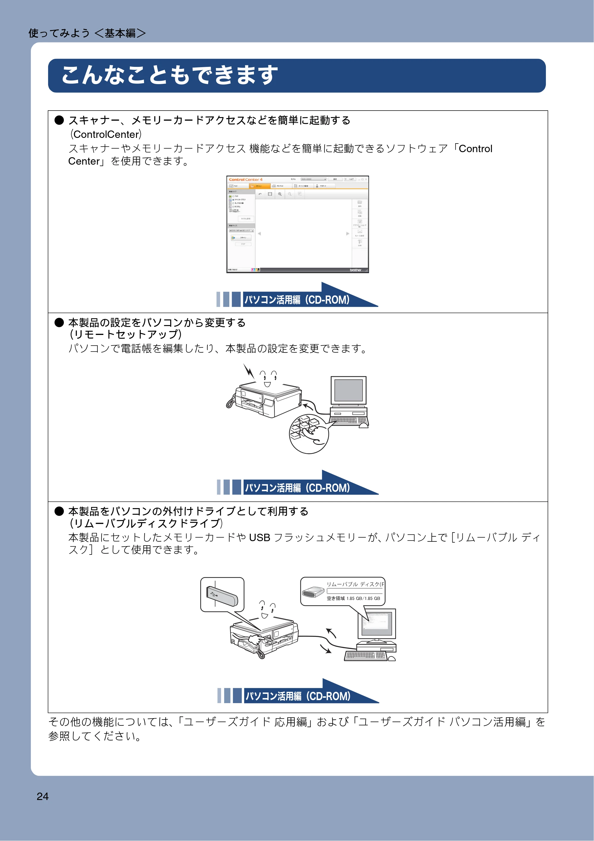 ブラザー MFC-J720D / MFC-J720DW ユーザーズガイド ～基本編～ — こんなこともできます — 原本ページ — 24ページ