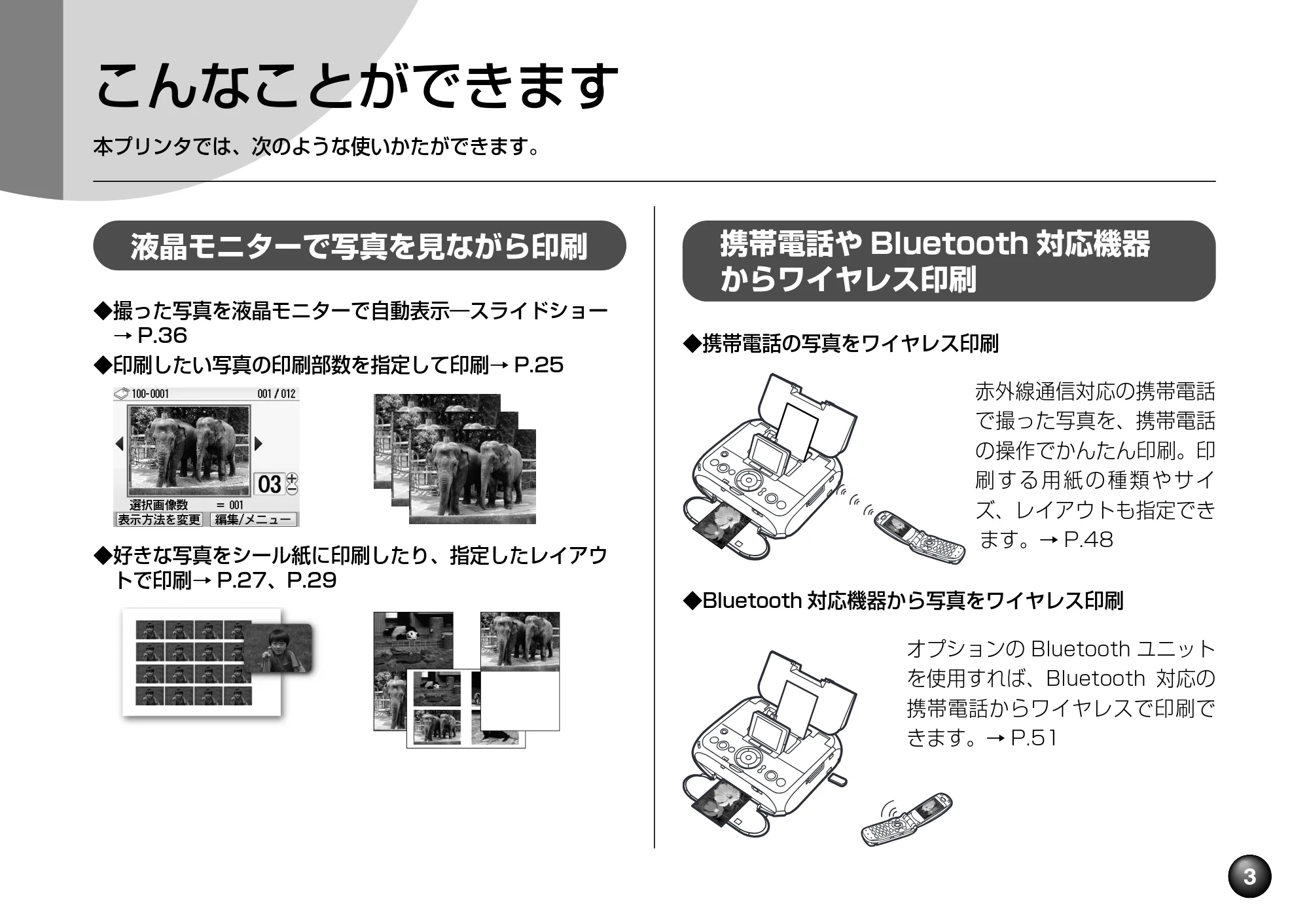 キヤノン PIXUS mini260 基本操作ガイド （PDF形式／12.12Mバイト） — こんなことができます — 原本ページ — 5ページ