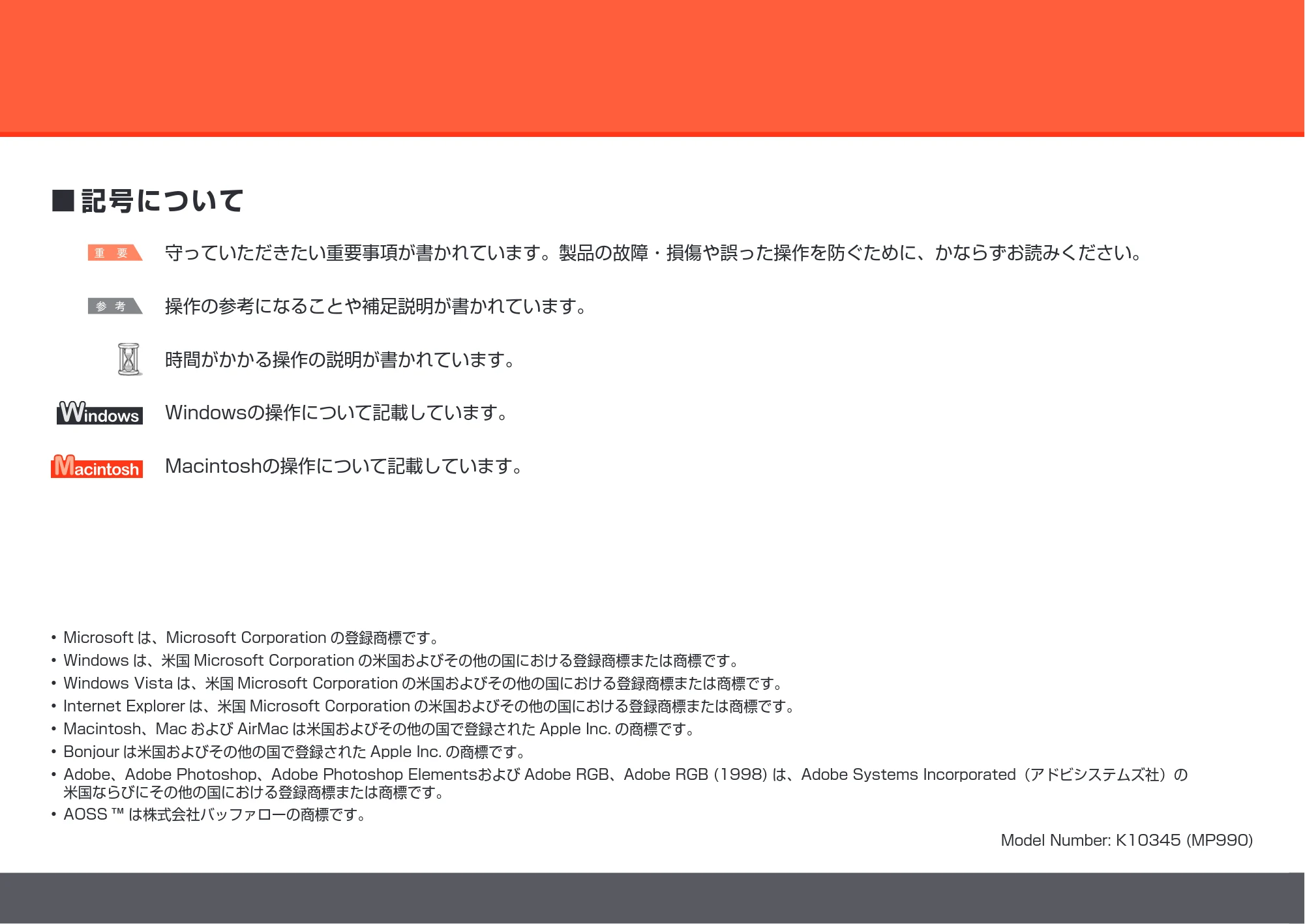 キヤノン PIXUS MP990 かんたんスタートガイド (PDF形式/8.86Mバイト) — 原本ページ — 2ページ