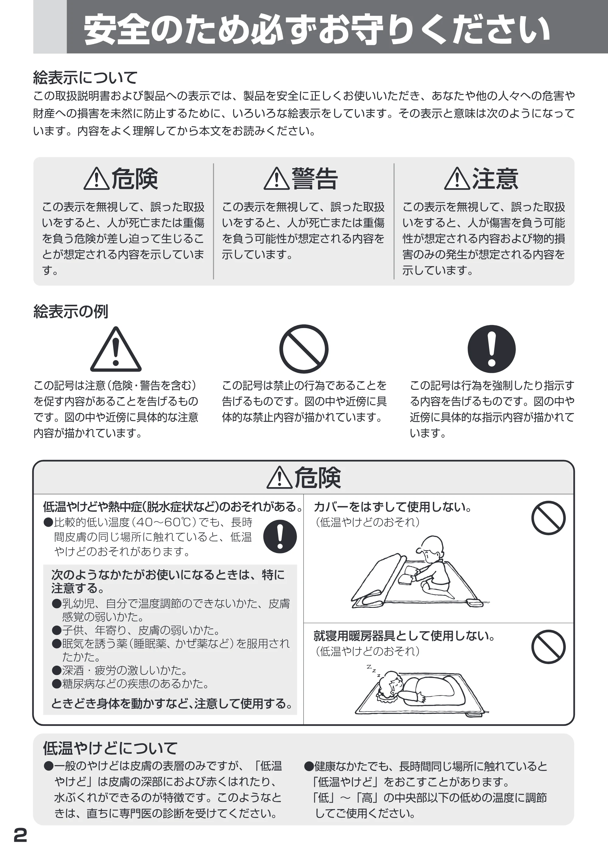 日立 HLU-2008 / HLU-3008 取扱説明書 — 全のため必ずお守りくだ さし WW | — 原本ページ — 2ページ