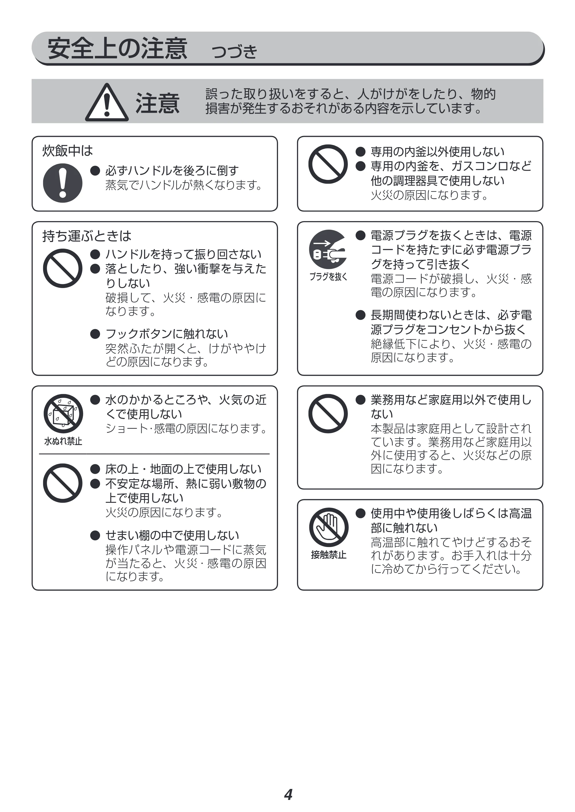 アイリスオーヤマ RC-MB10 取扱説明書 — 原本ページ — 4ページ