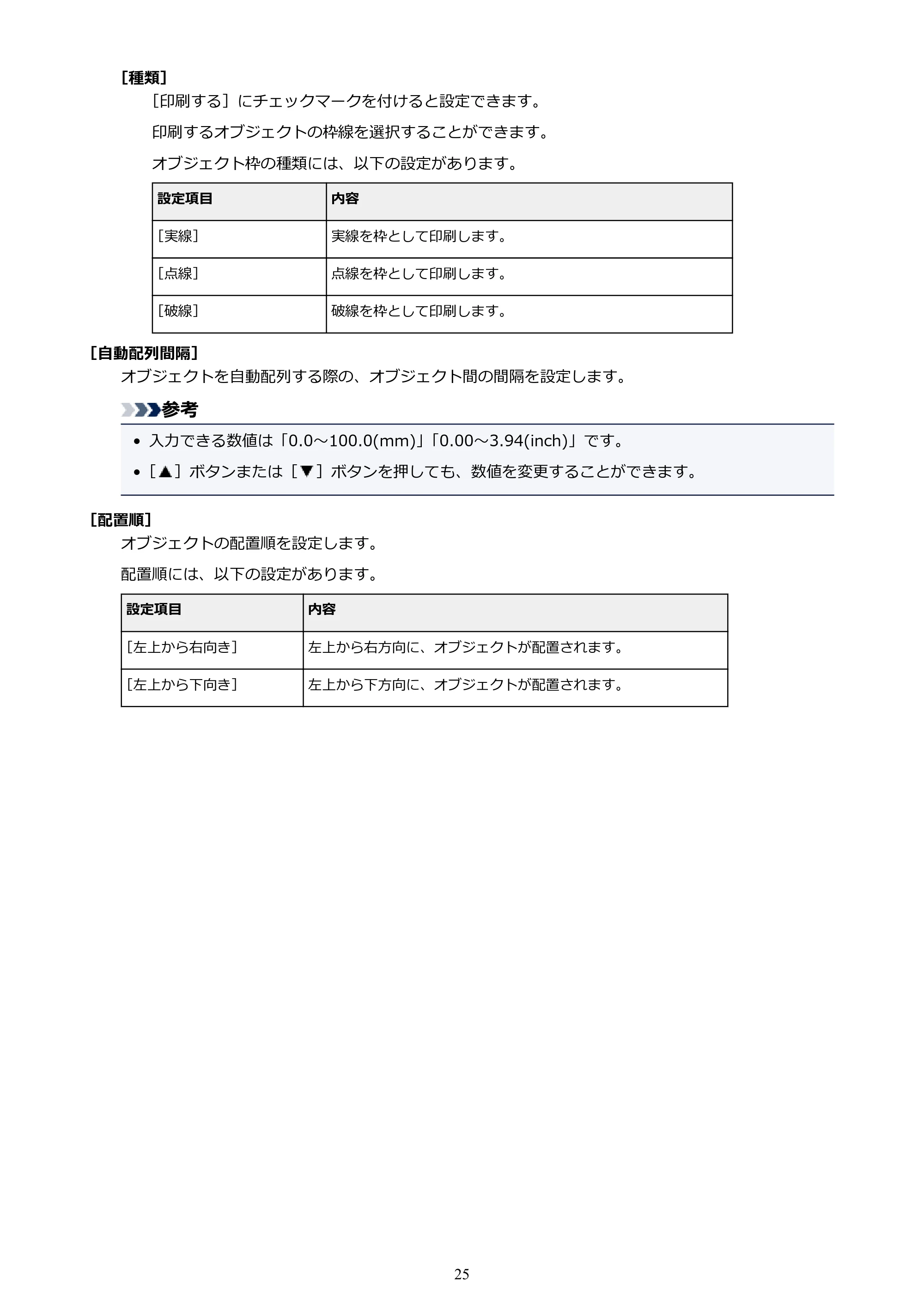 キヤノン PRO-1000 / PRO-2000 / PRO-4000 Free Layout ガイド（Mac版）2019年10月9日掲載（PDF：2.51MB） — 原本ページ — 25ページ
