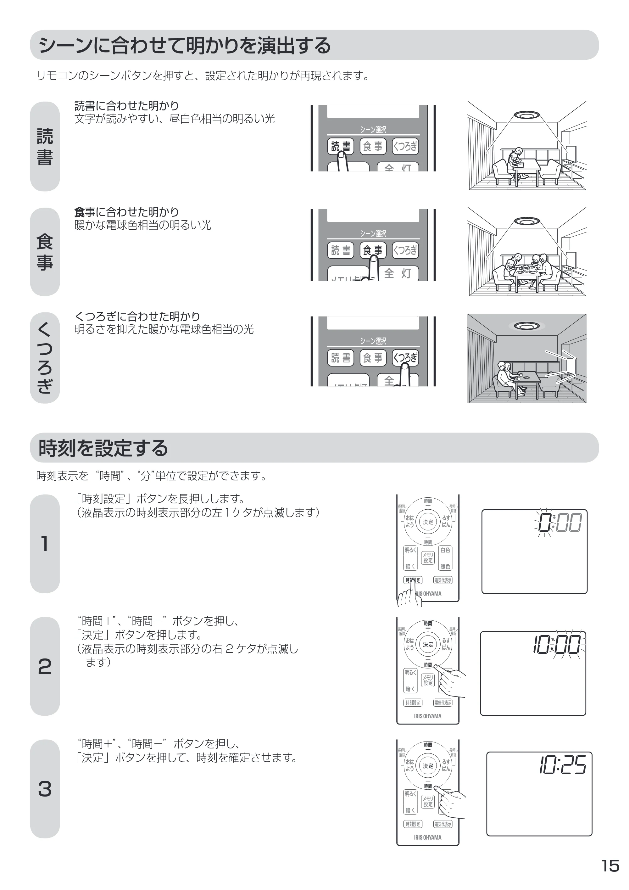アイリスオーヤマ CL12DL-C1 取扱説明書 — 原本ページ — 15ページ