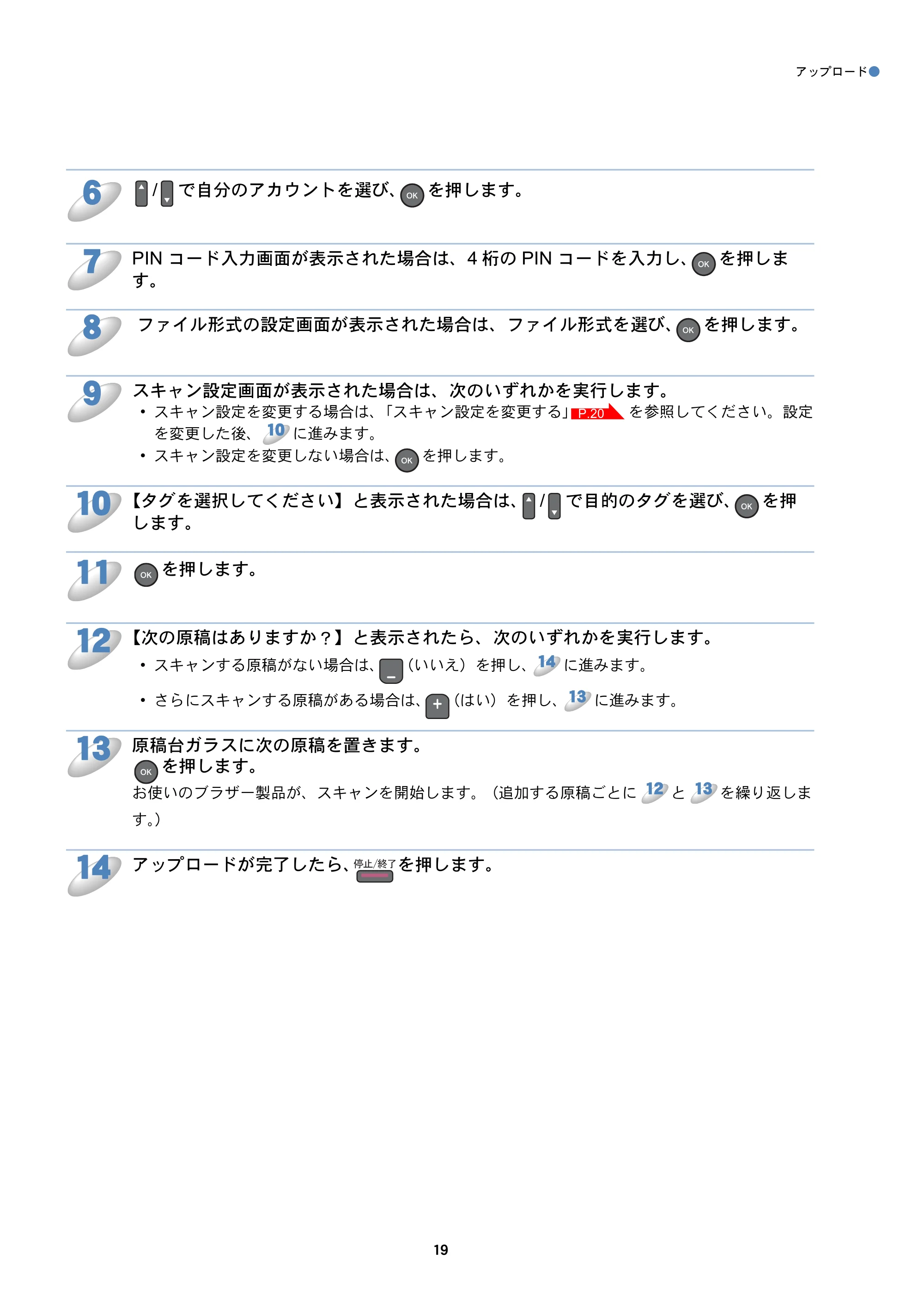 ブラザー DCP-J152N / DCP-J552N / DCP-J552N-ECO / DCP-J752N クラウド接続ガイド — 原本ページ — 19ページ