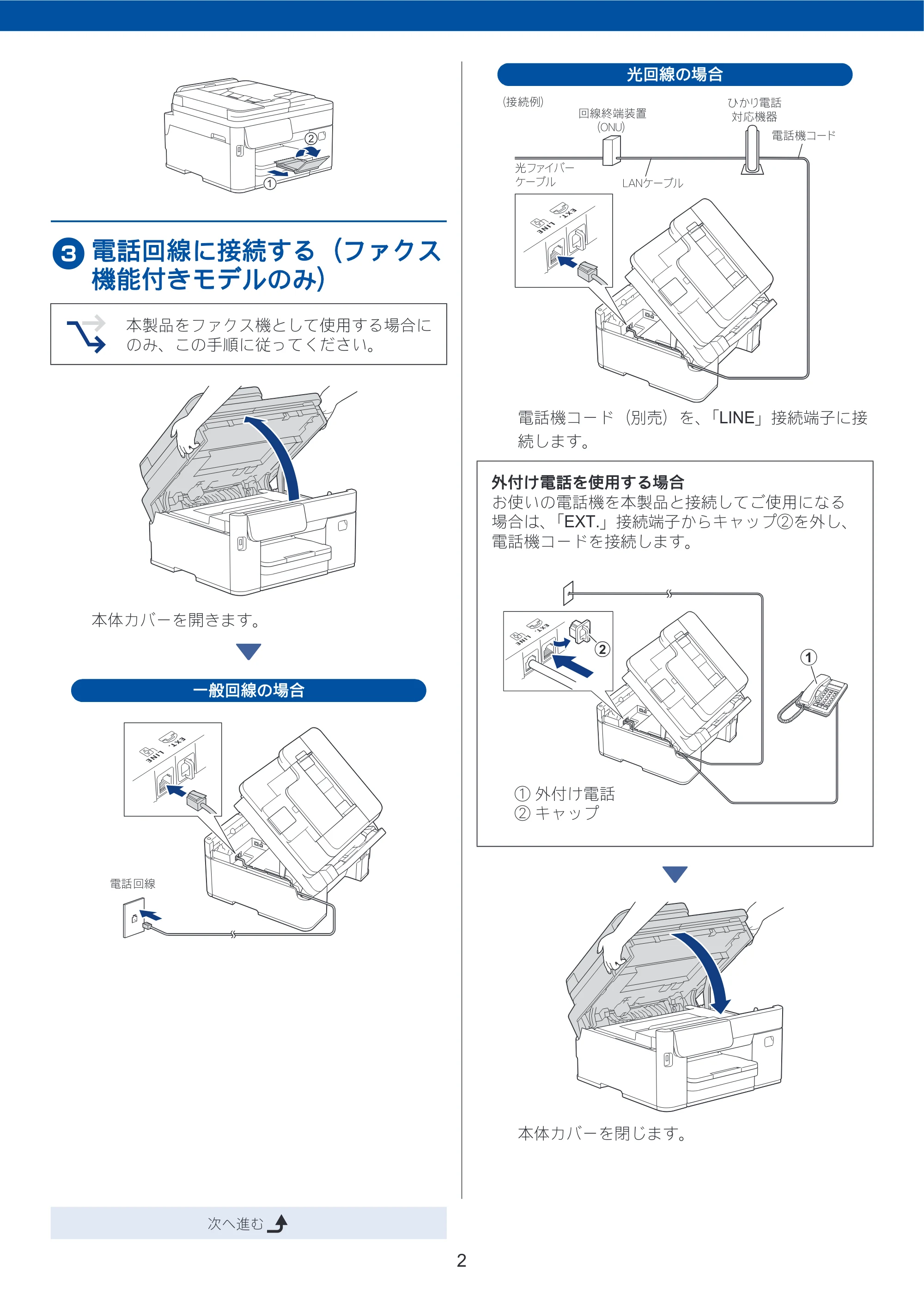 ブラザー MFC-J5010N / MFC-J5115N かんたん設置ガイド — 原本ページ — 2ページ